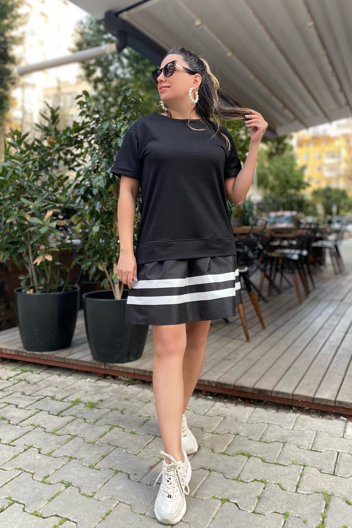 Siyah Sweat Elbise 