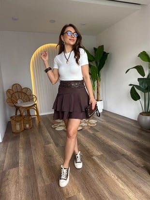 11534 Kemer Detaylı  Elbise