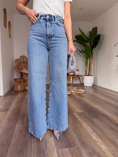 11538 Taş Detaylı Wide Leg Jean