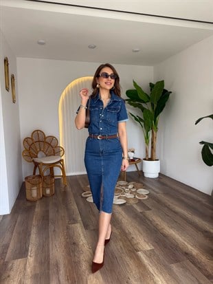 11568 Kalem Jean Elbise