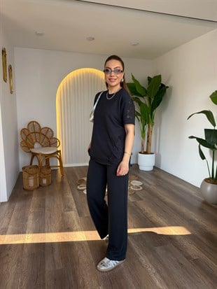 11619 Yanı Nakışlı Modal Takım