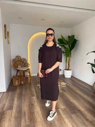 11705 Omuz Taşlı Elbise