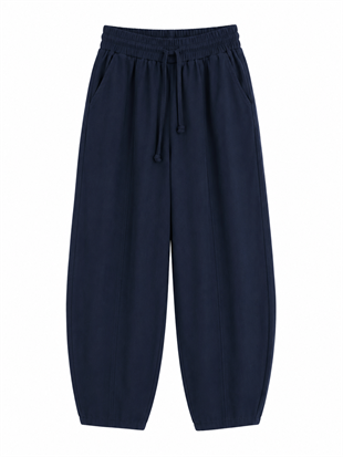 12059 Beli Lastikli Tensel Pantolon