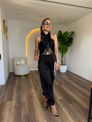12065 Püsküllü Bluz Pantolon Takım
