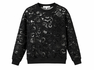 12128 Dantel Detaylı Sweatshirt