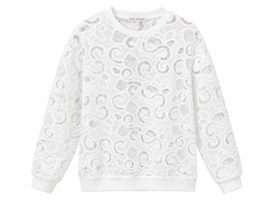 12128 Dantel Detaylı Sweatshirt