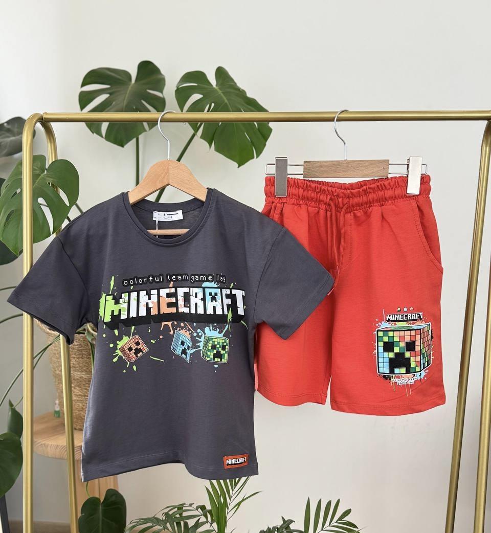 10023 Kids Şortlu Min. Baskılı Erkek Takım 7/8-11/12 Yaş