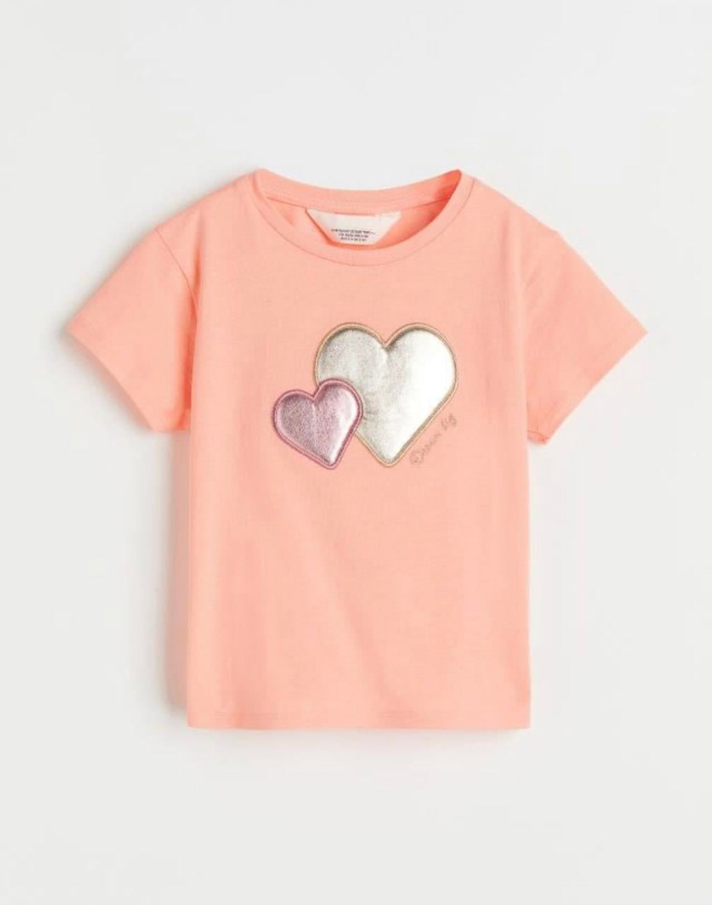 10025 Kids Kalp Kabartmalı Tshirt 1/2-8/10 Yaş