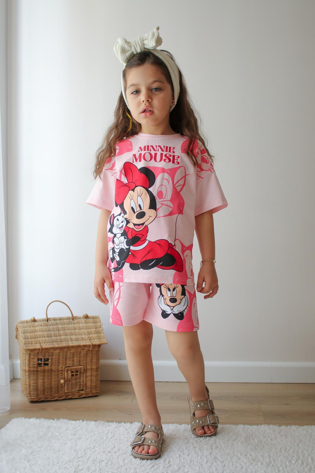 10214 Kids Baskılı Şort Tshirt Takım 3-4/9-10 Yaş