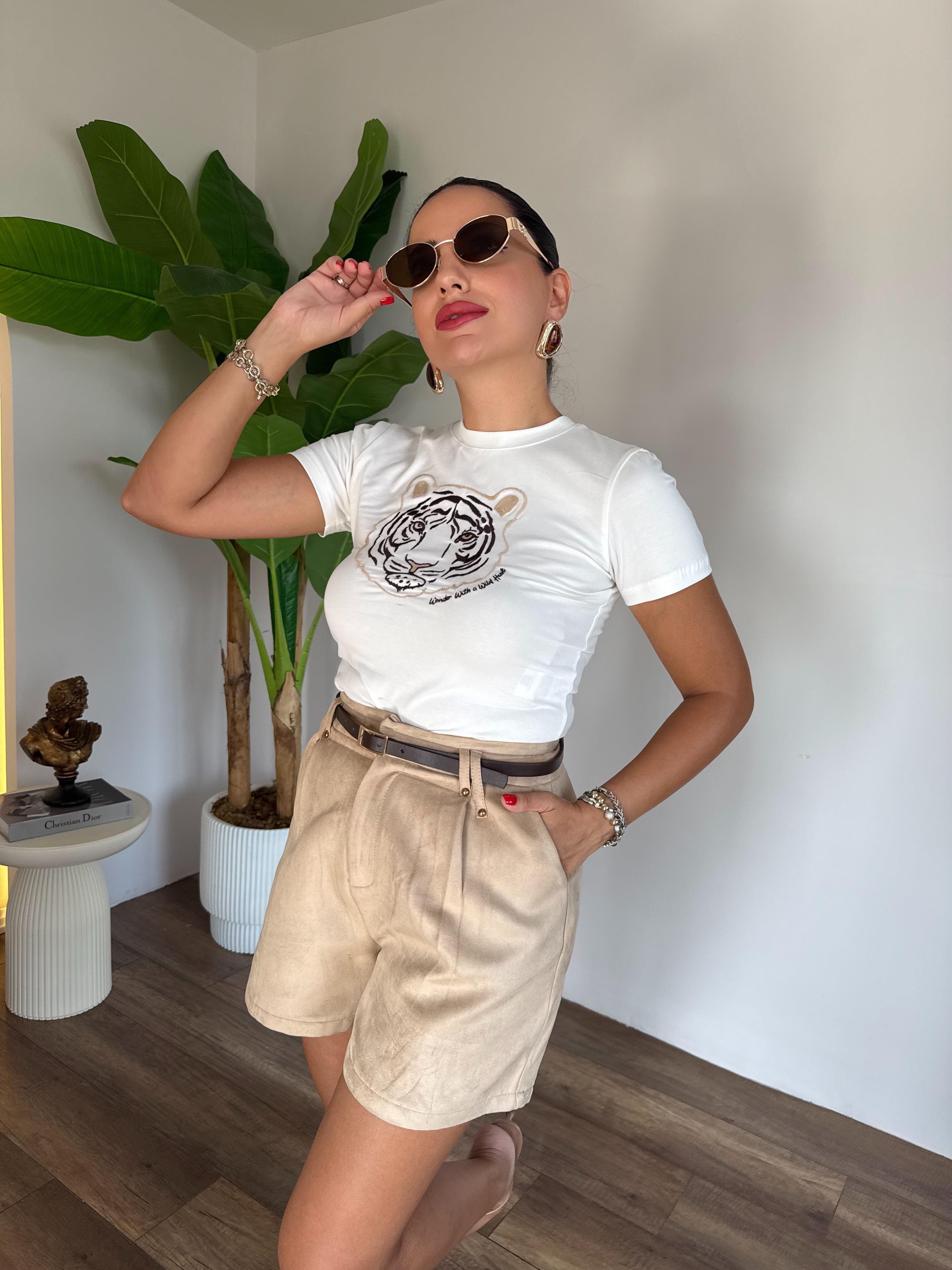 10545 Aslan Baskılı Tshirt