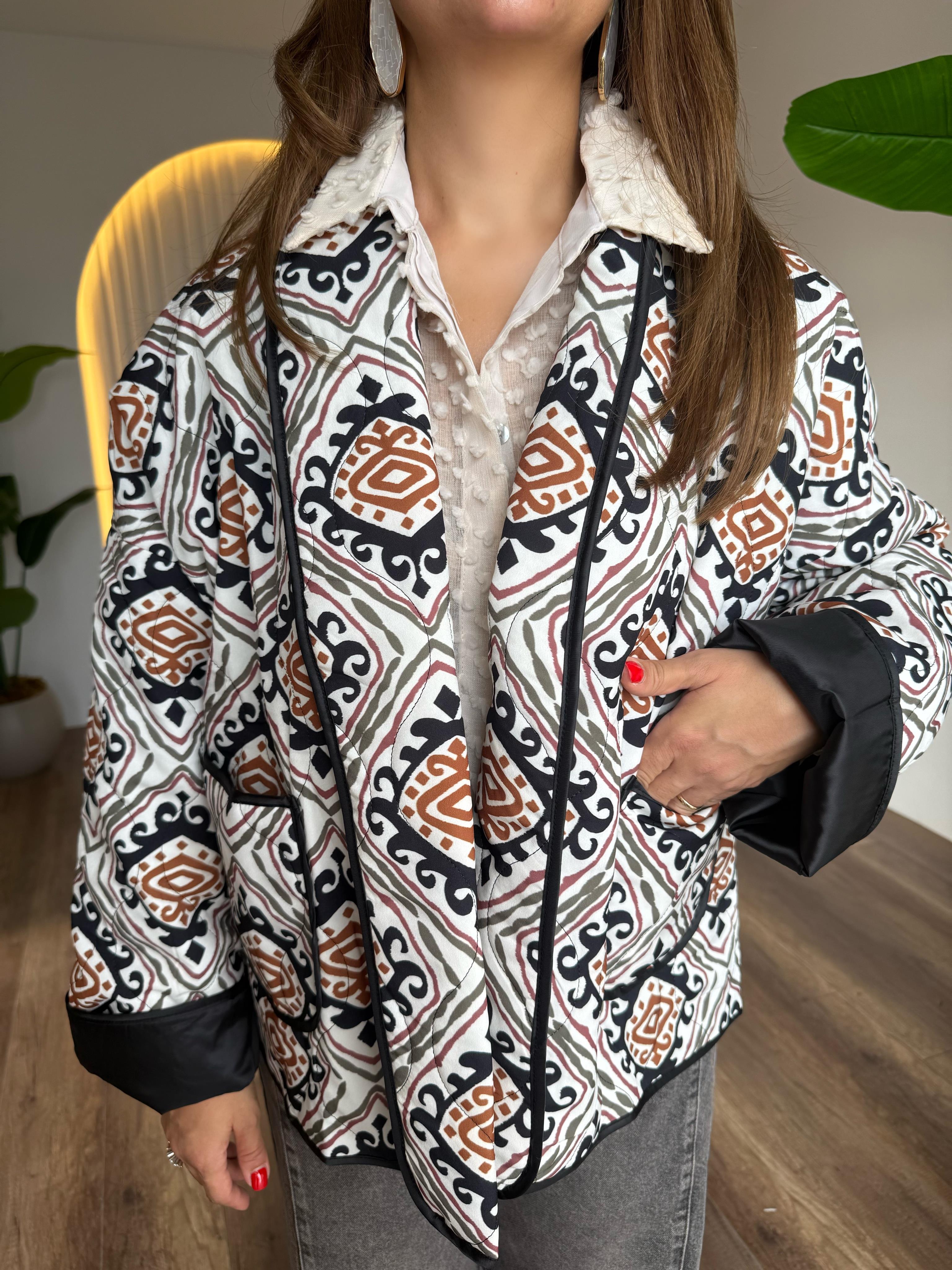 10643 Etnik Desenli Mont Ceket