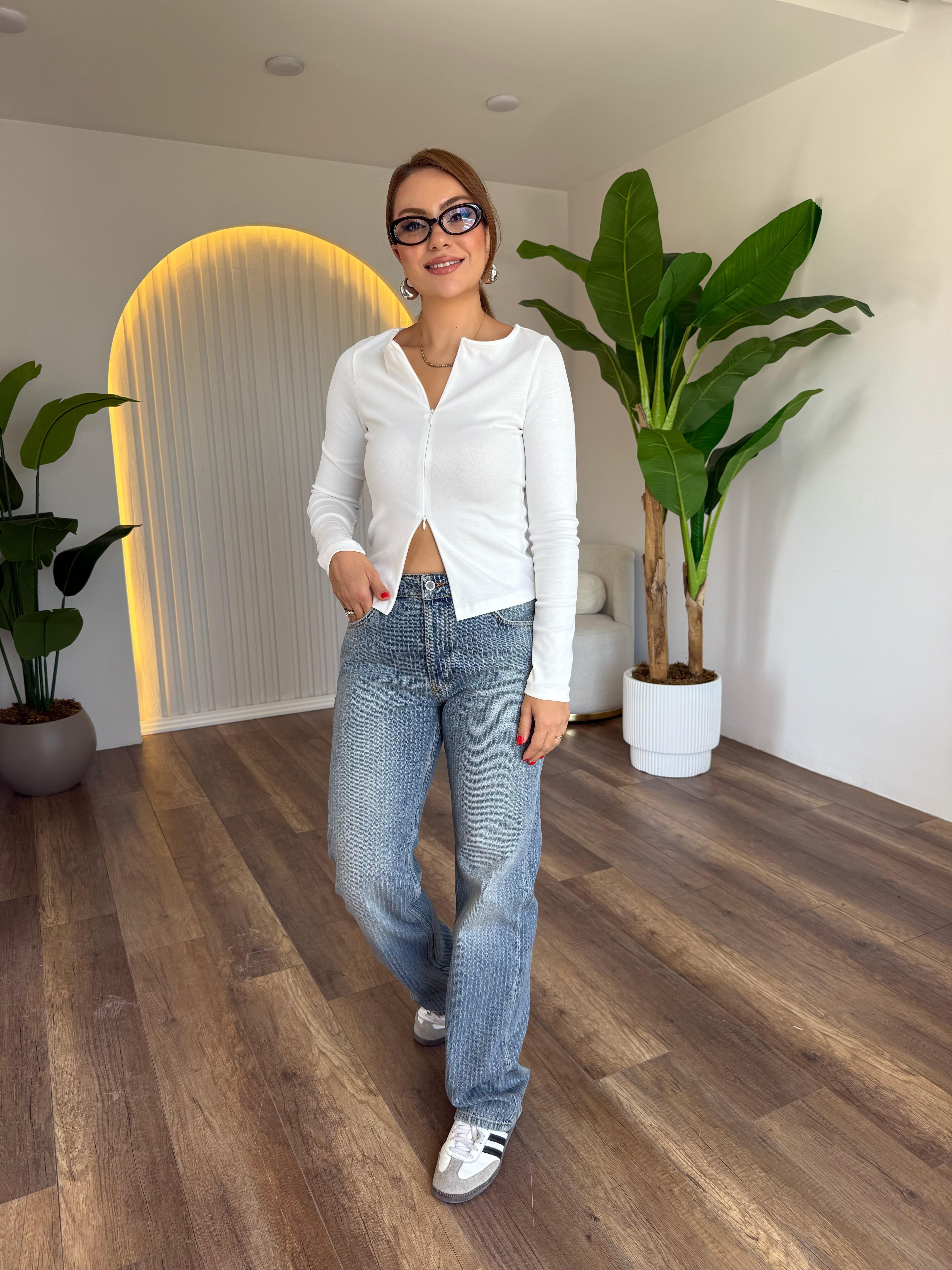 10650 Kendinden Çizgili Orj Marka Jean