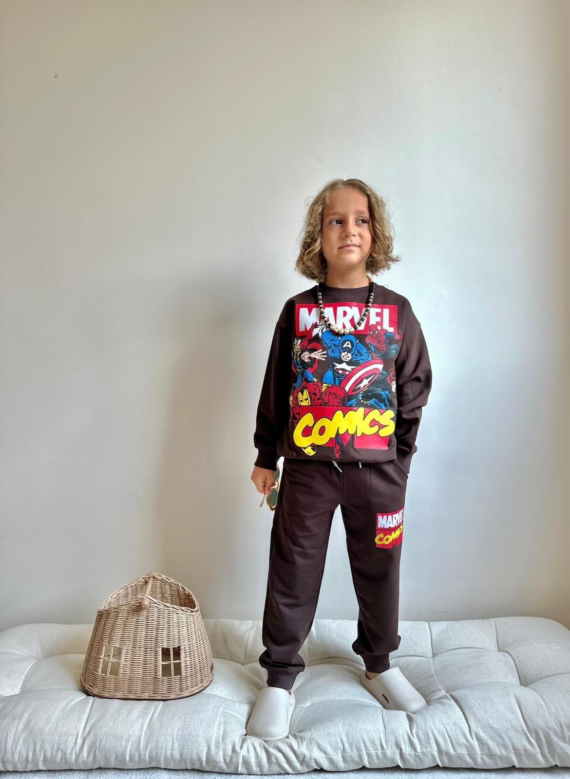 10682 Kids Yeni Sezon Baskılı Takım 3-4/9-10 Yaş
