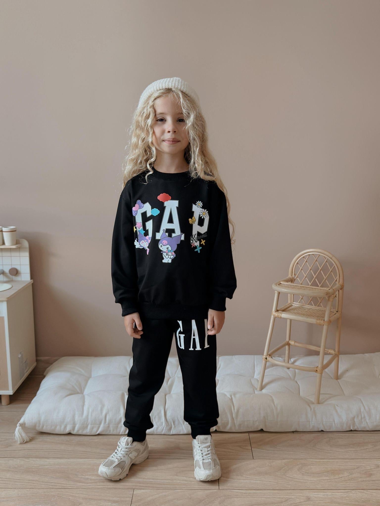 10727 Kids Gp Kuromi Çiçekli Takım 3-4/9-10 Yaş