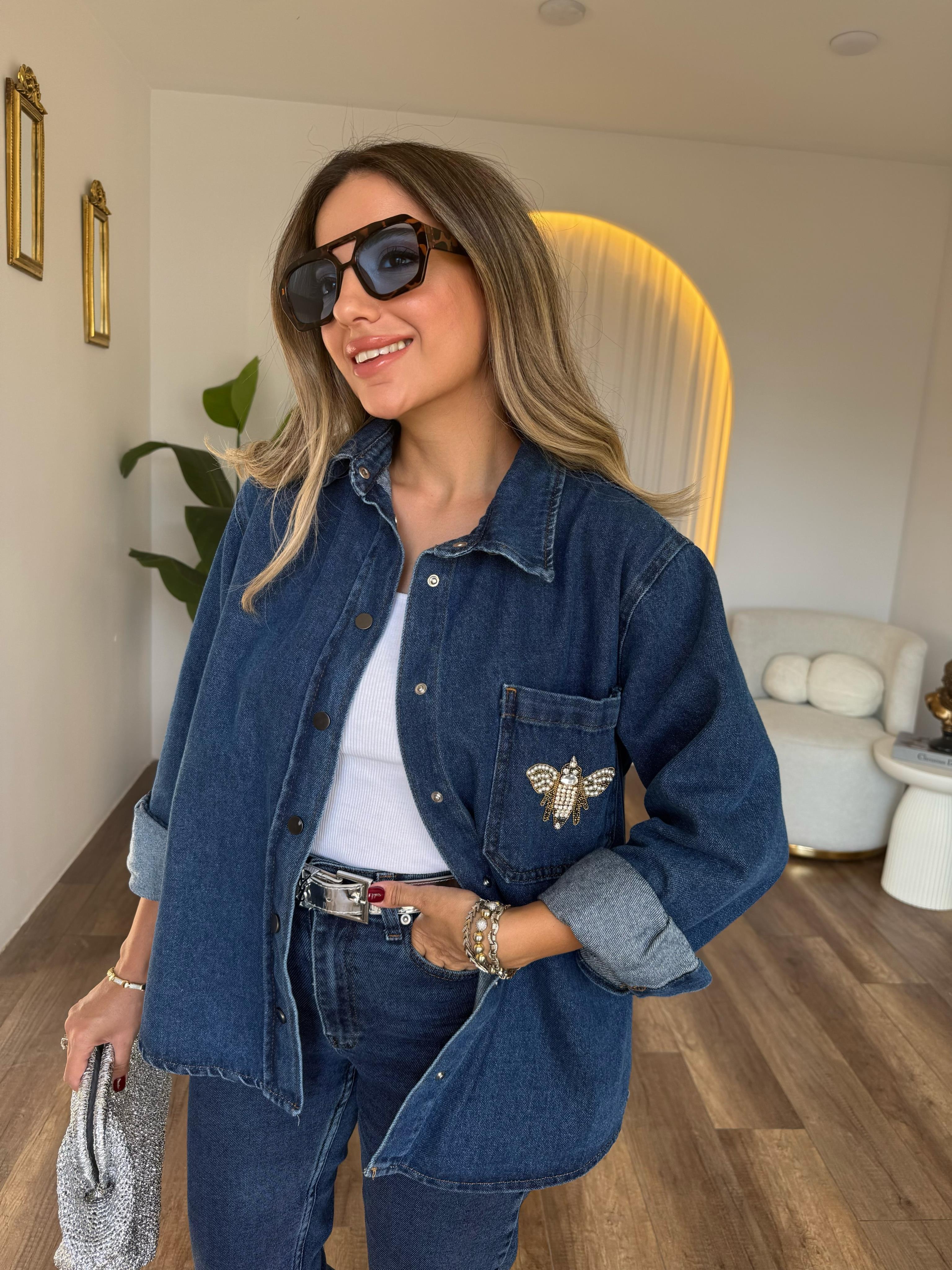 10770 Orj Marka Kuş İşleme Detaylı Ceket
