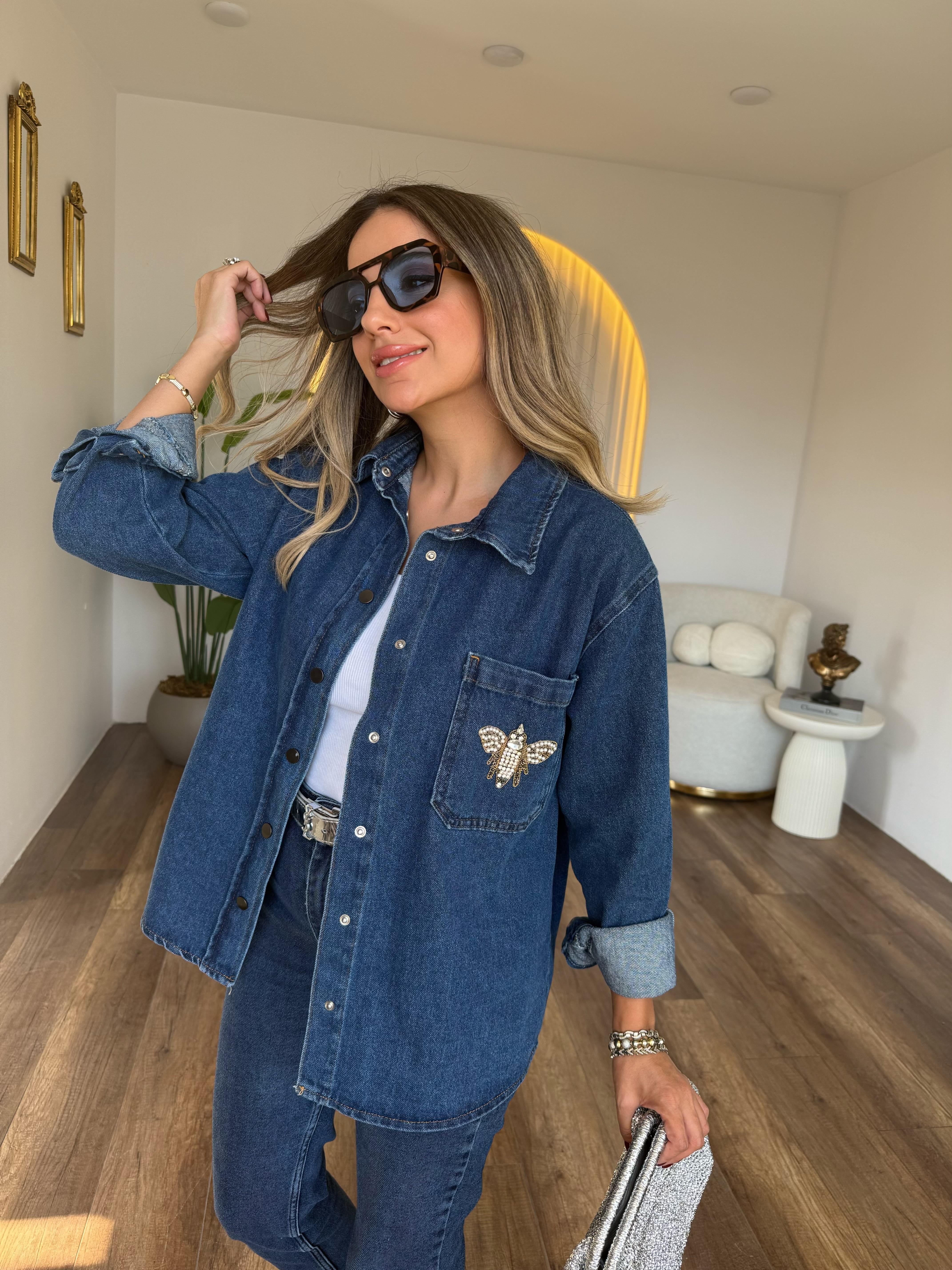 10770 Orj Marka Kuş İşleme Detaylı Ceket