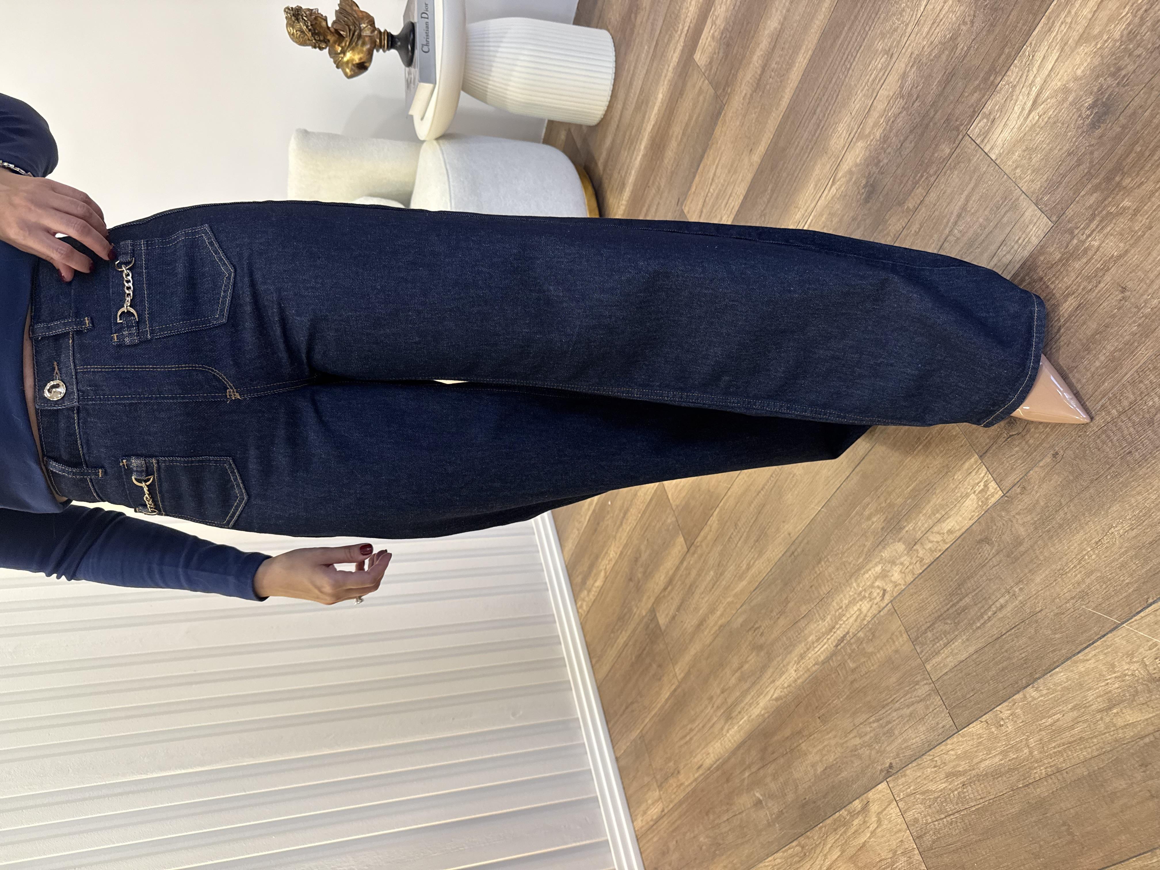 10788 Cebi Gold Zincir Detaylı Orj Jean