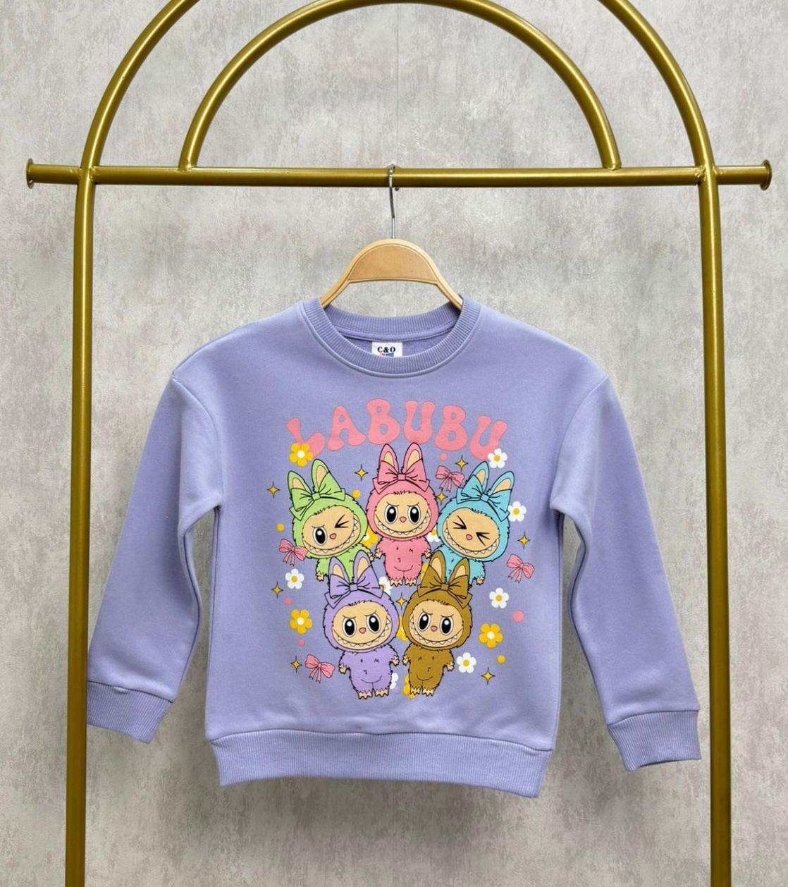 10868 Kids Baskılı Sweatshirt 5-6/13-14 Yaş