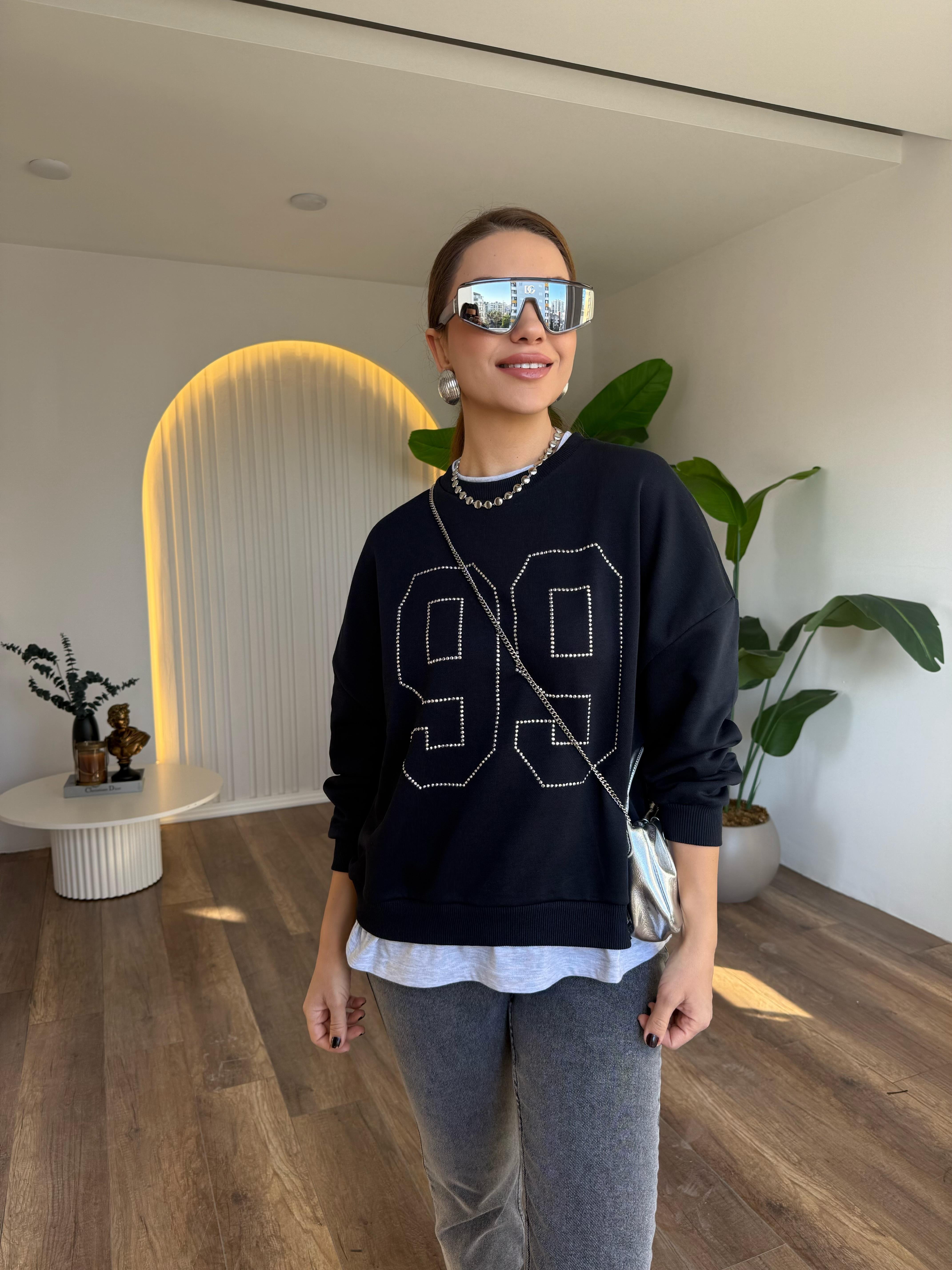 10963 La Taşlı Sweatshirt