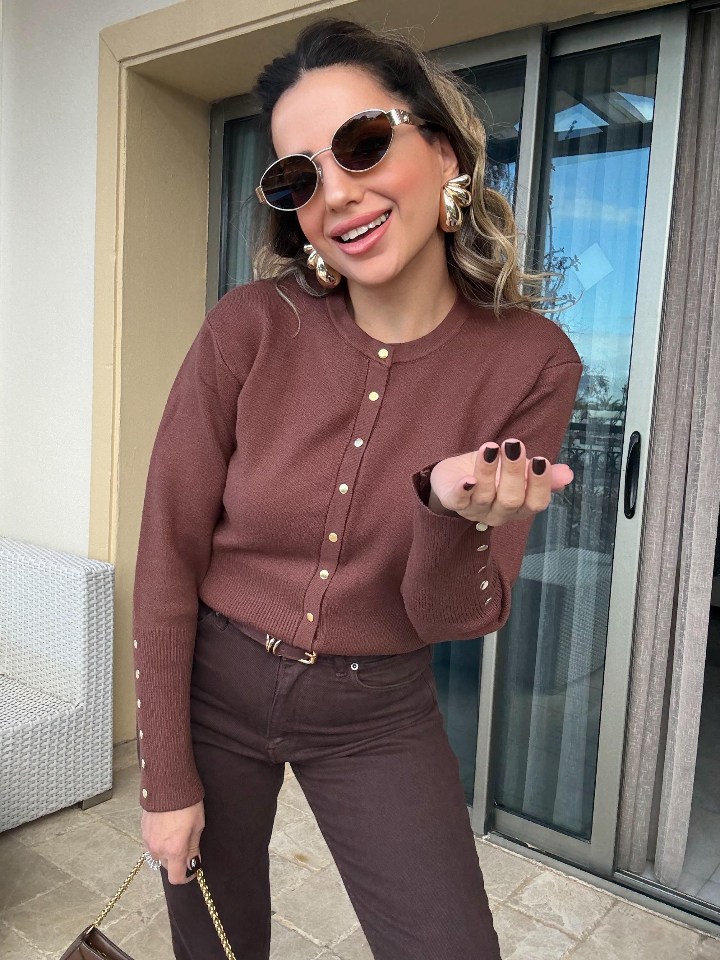 11101 Çıtçıtlı Triko Hırka