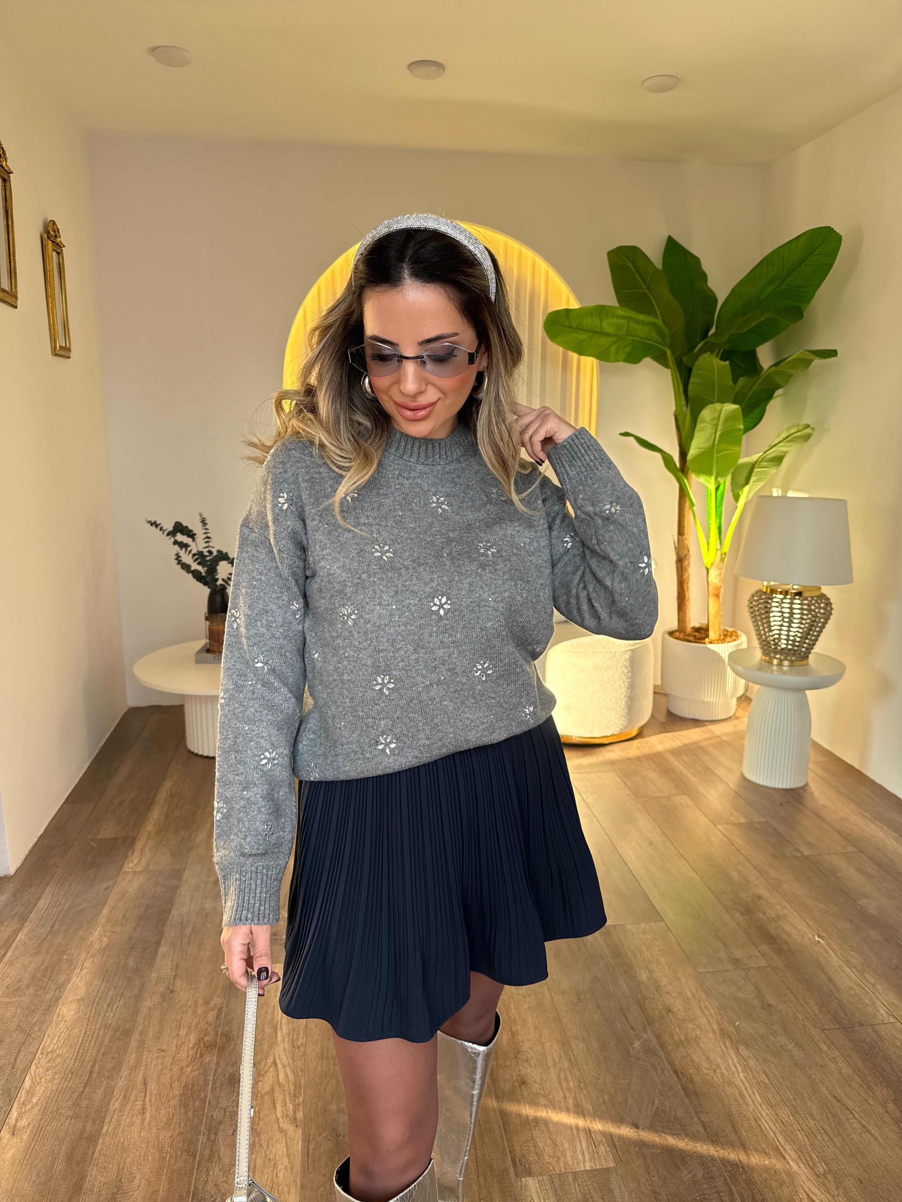 11103 Taş Detaylı Kazak