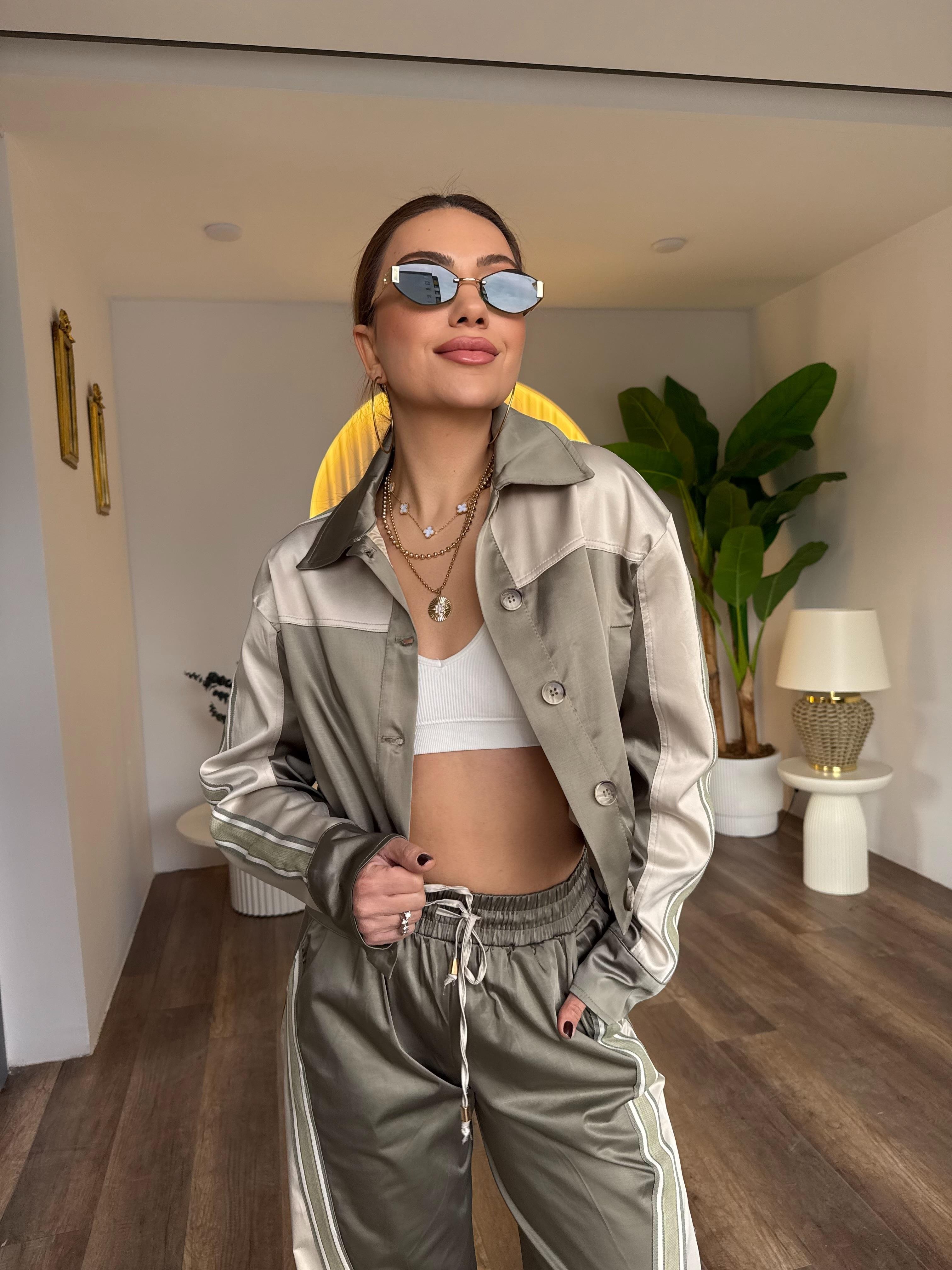 11148 Haki Tasarım Ceket