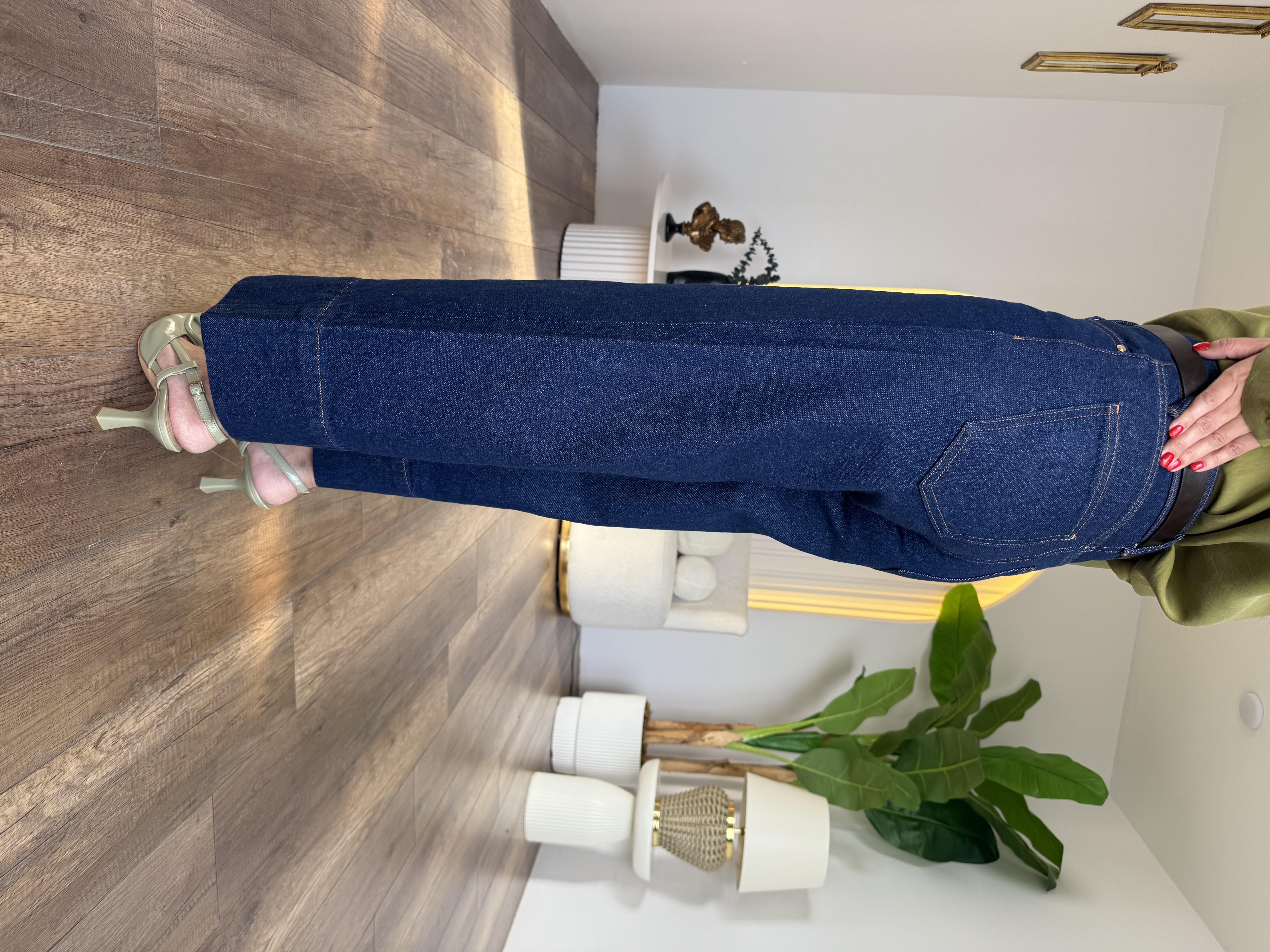 11179 Geniş Paça Ön Cepli Jean