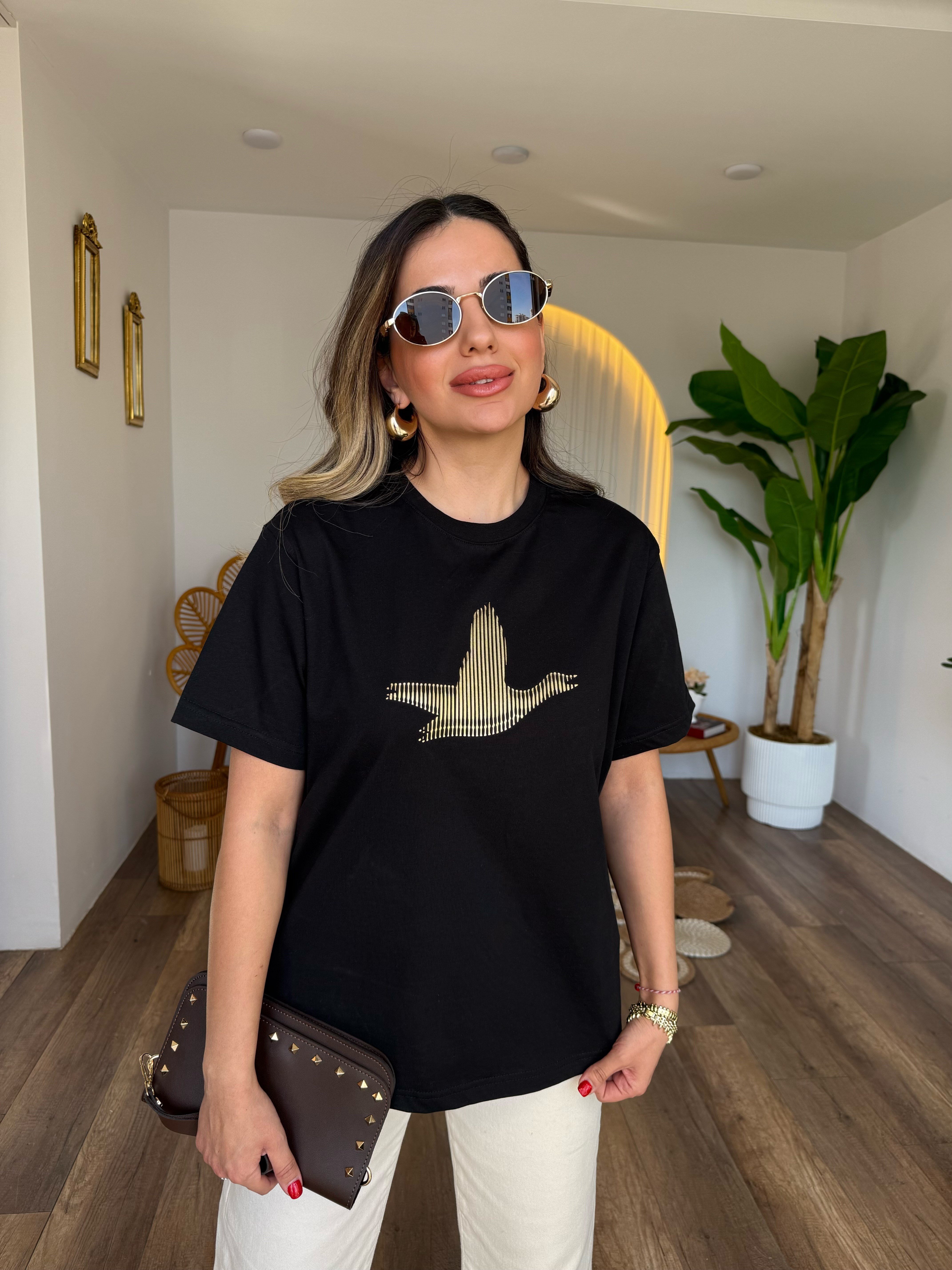 11417 Enjeksiyon Gölgeli Tshirt