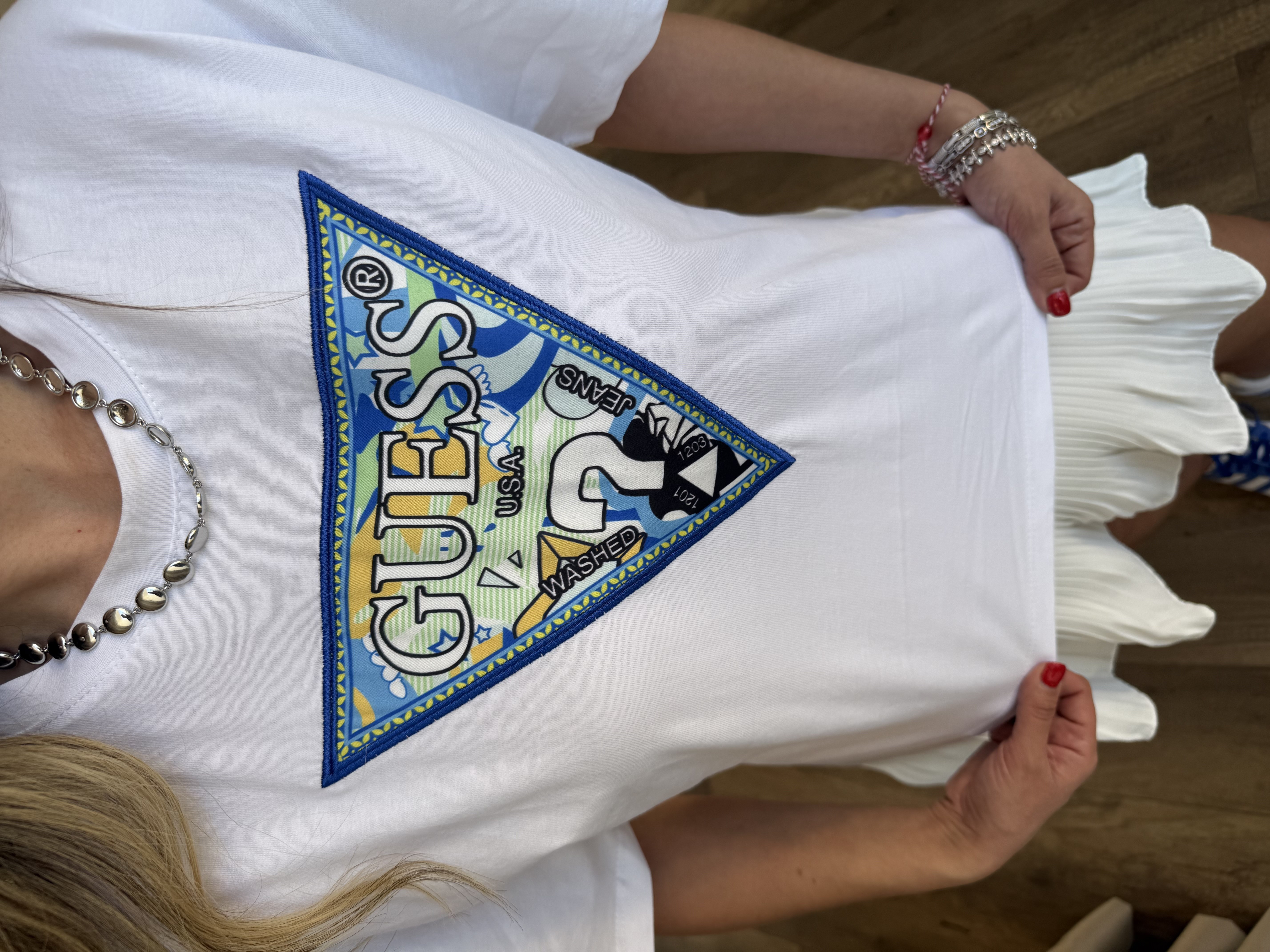 11423 Mavi Gu. Baskılı Tshirt