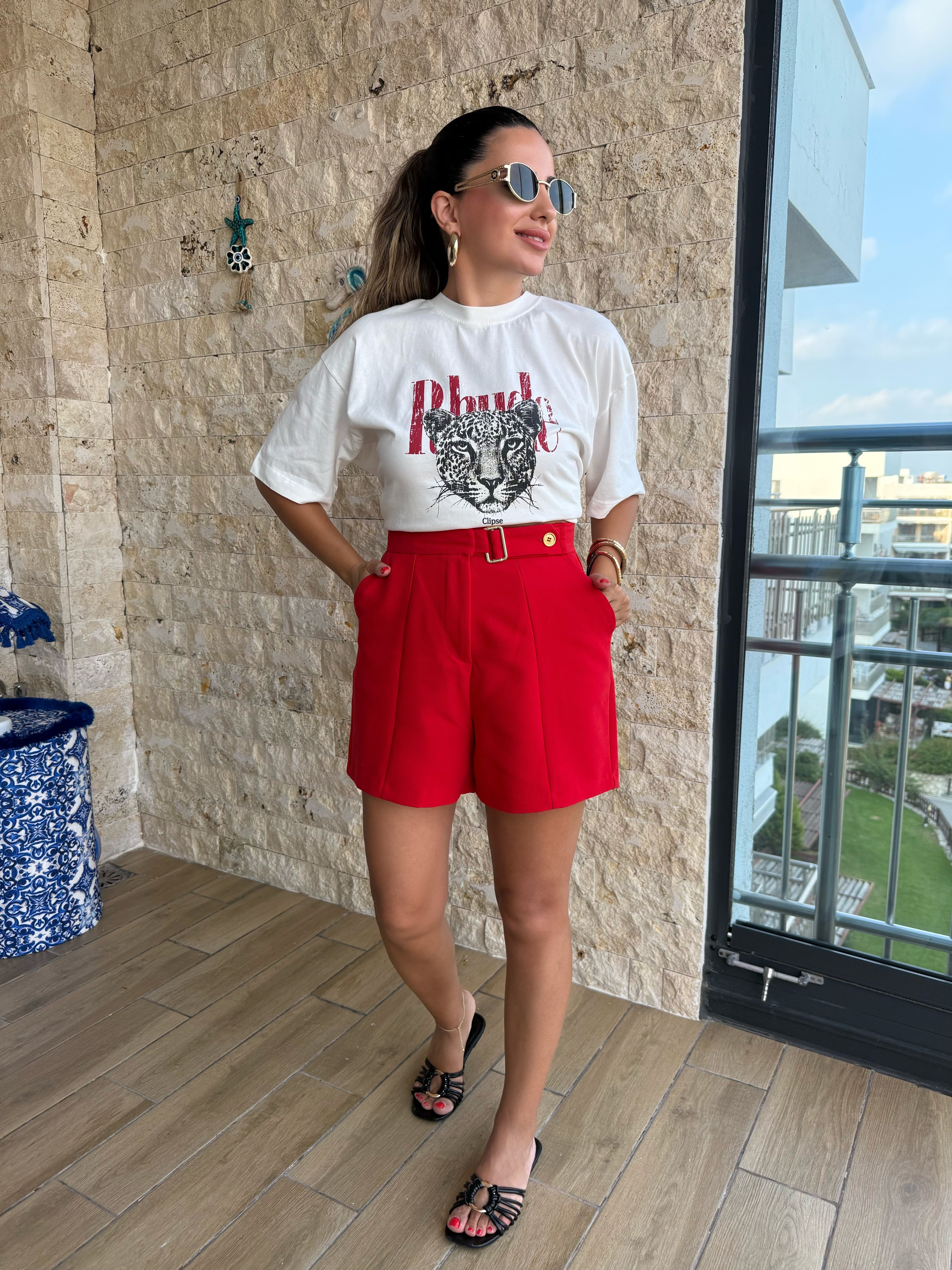 11994 Çita Baskılı Tshirt