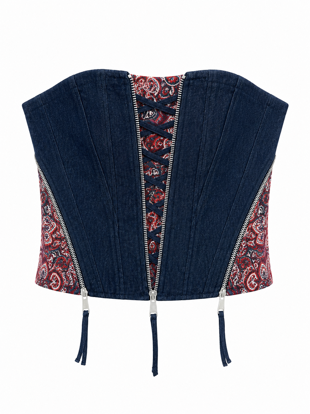 12035 Lacivert Bordo Detaylı Büstiyer