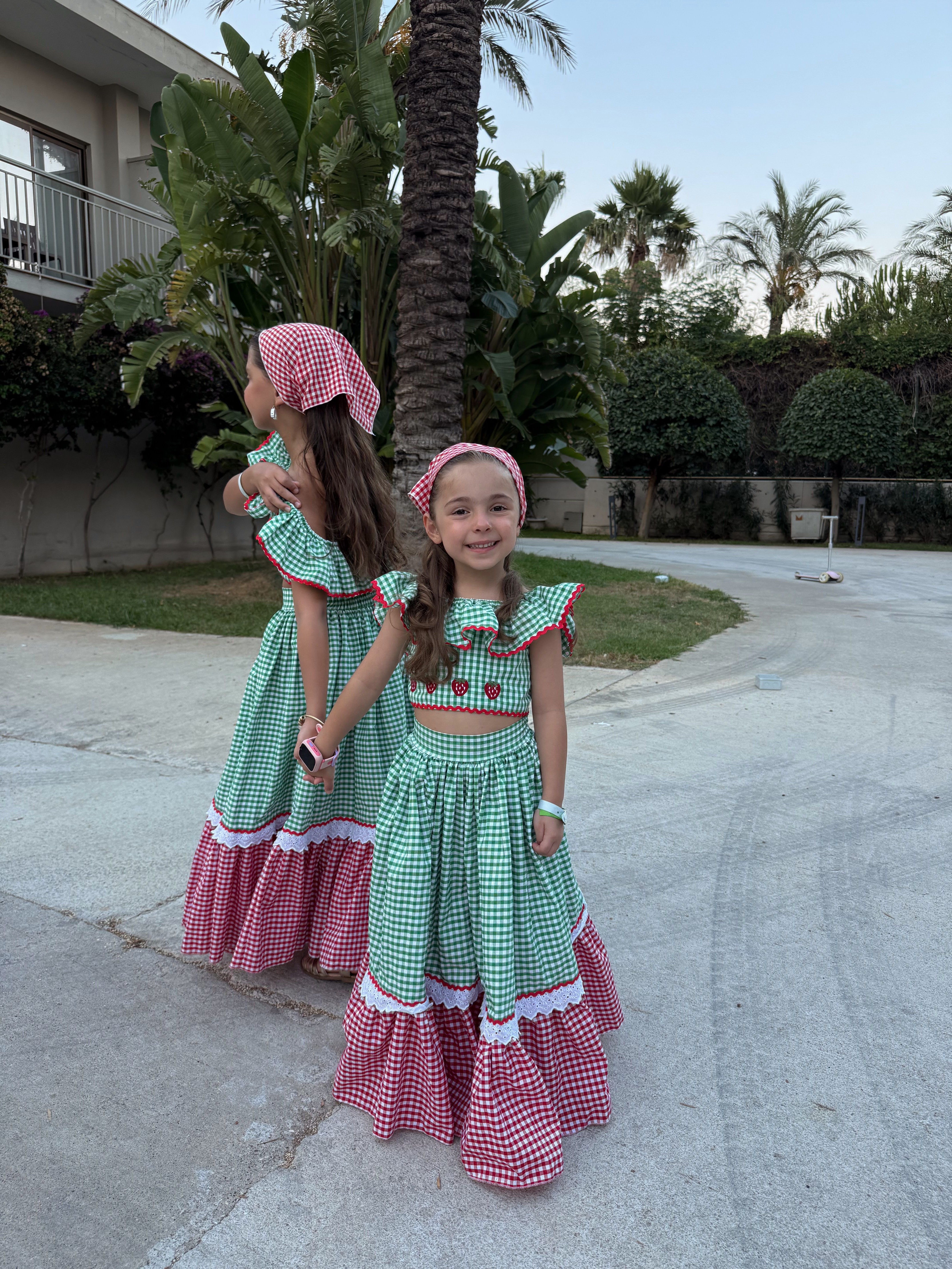 12049 Kids Bandanalı Ekose 3 Lü Takım 3-4/9-10 Yaş