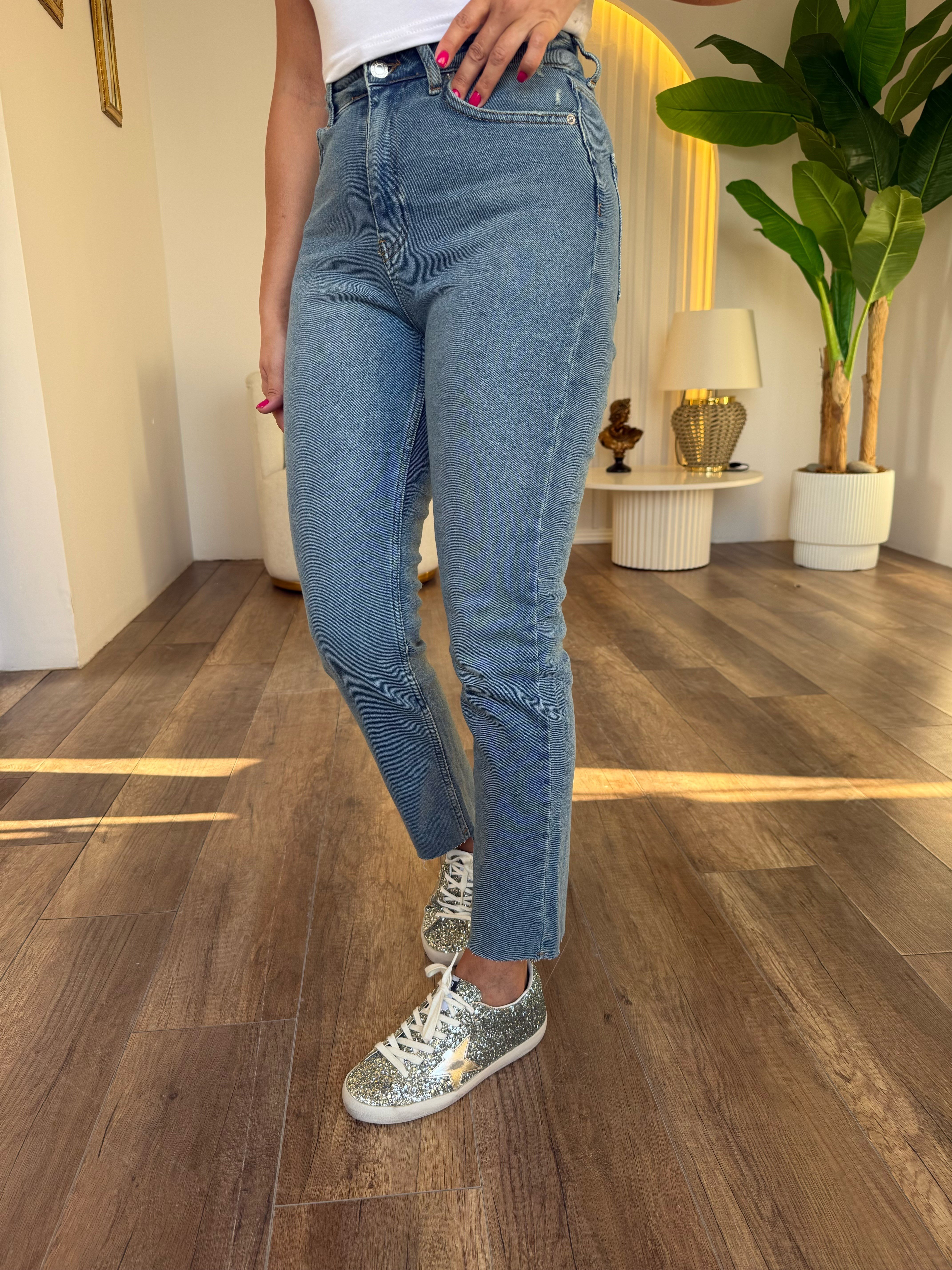 12121 Dikişsiz Paça Mom Fit Pantolon