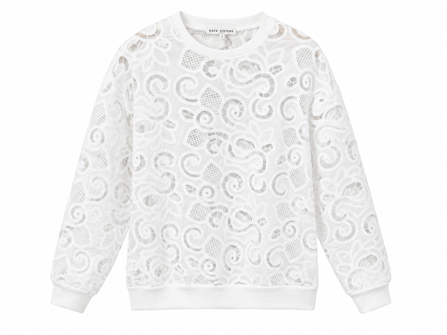 12128 Dantel Detaylı Sweatshirt