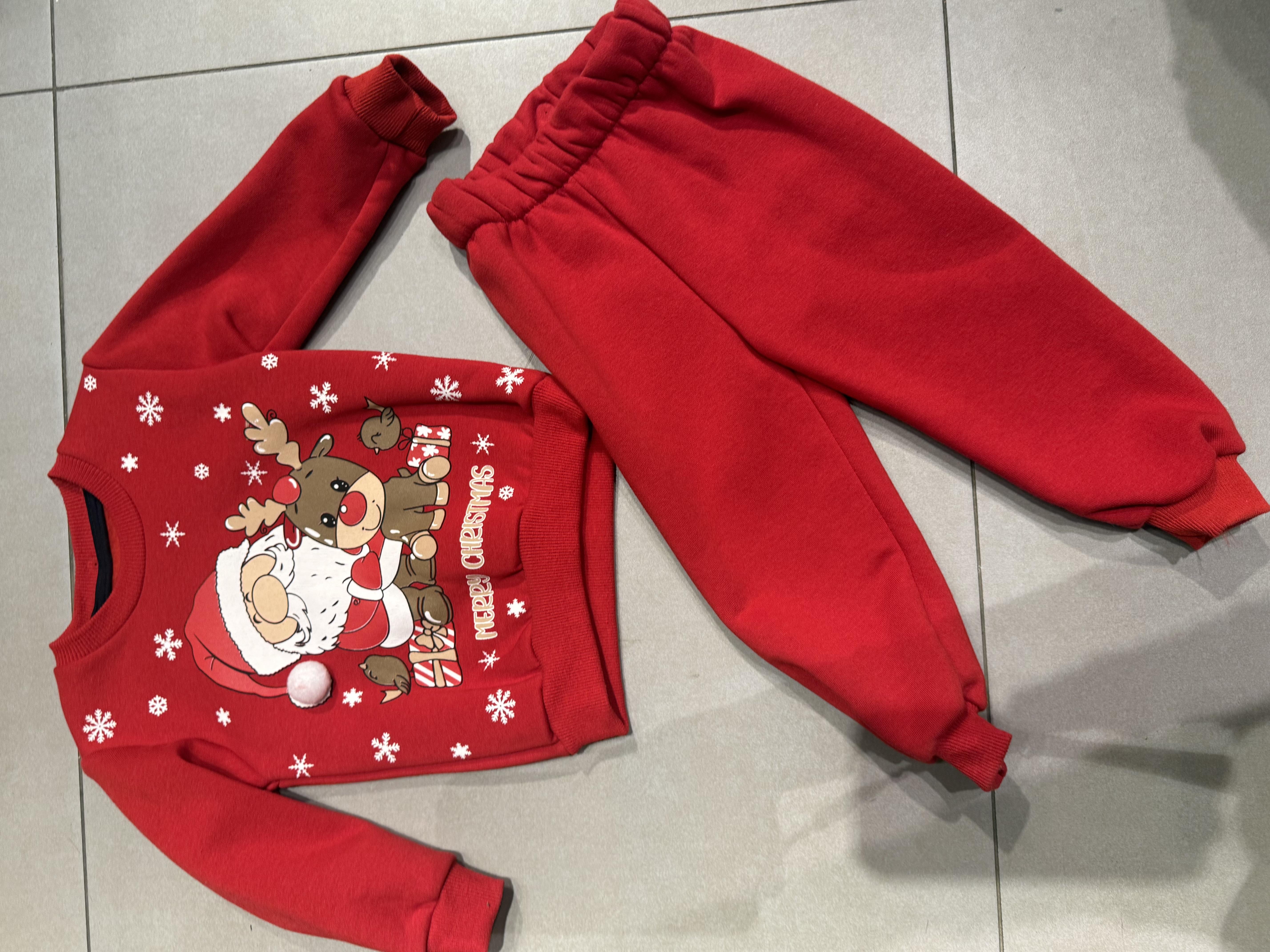 7102 Kids Noel Baba Kuşlu 3 İplik Takım 2-4 yaş