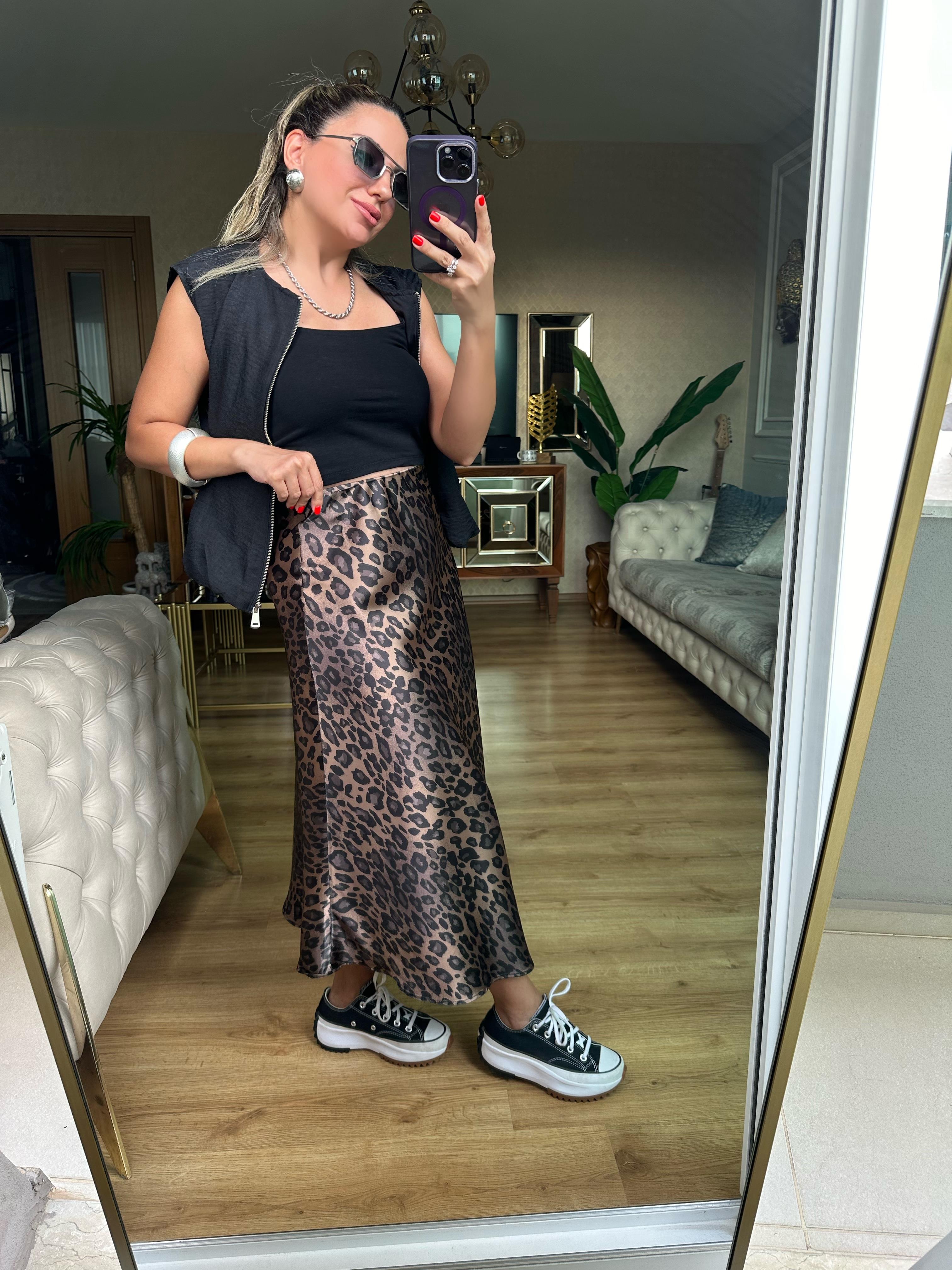 8449 Leopar Saten Etek