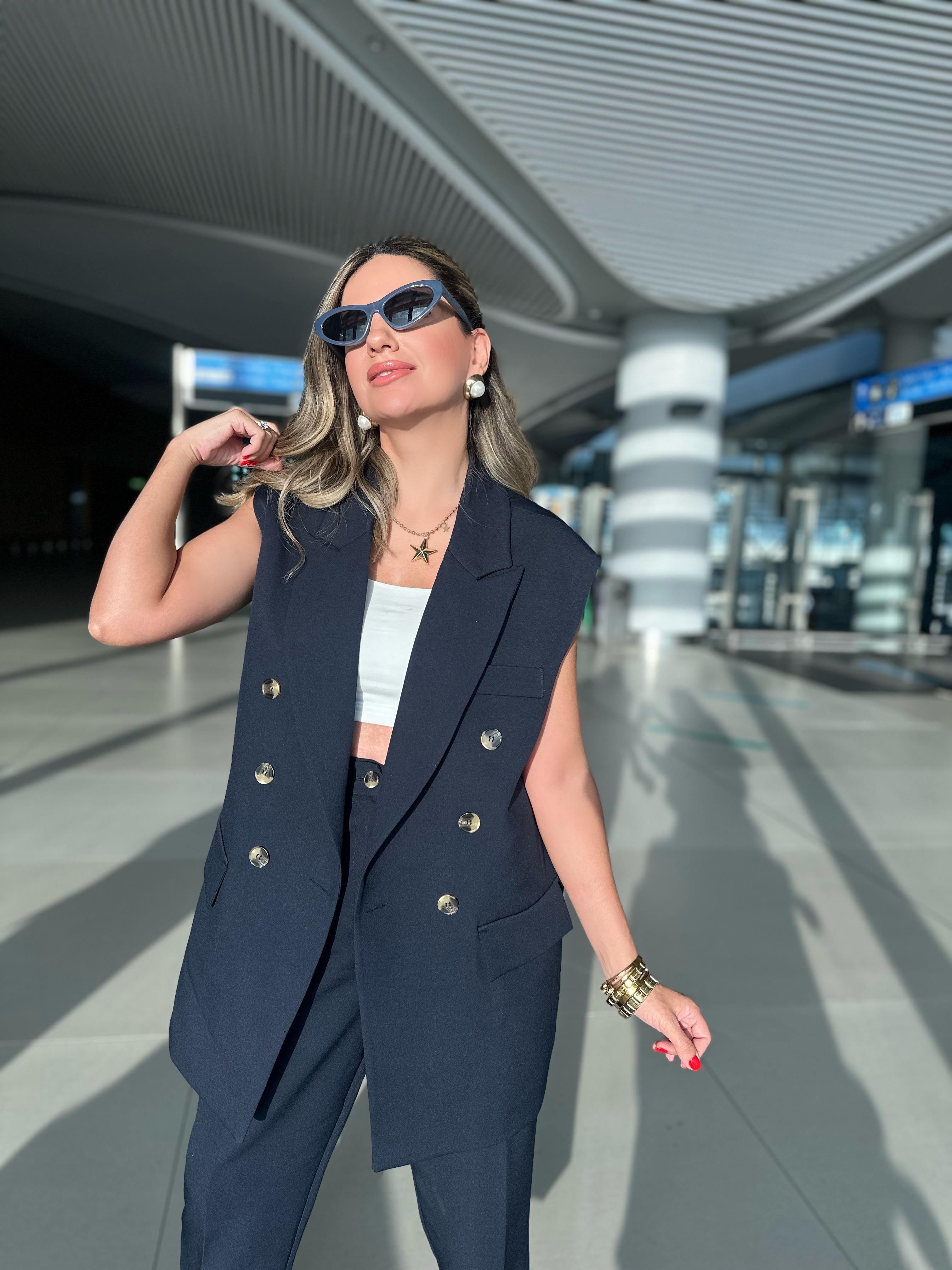 8455 Yelek Pantolon Takım