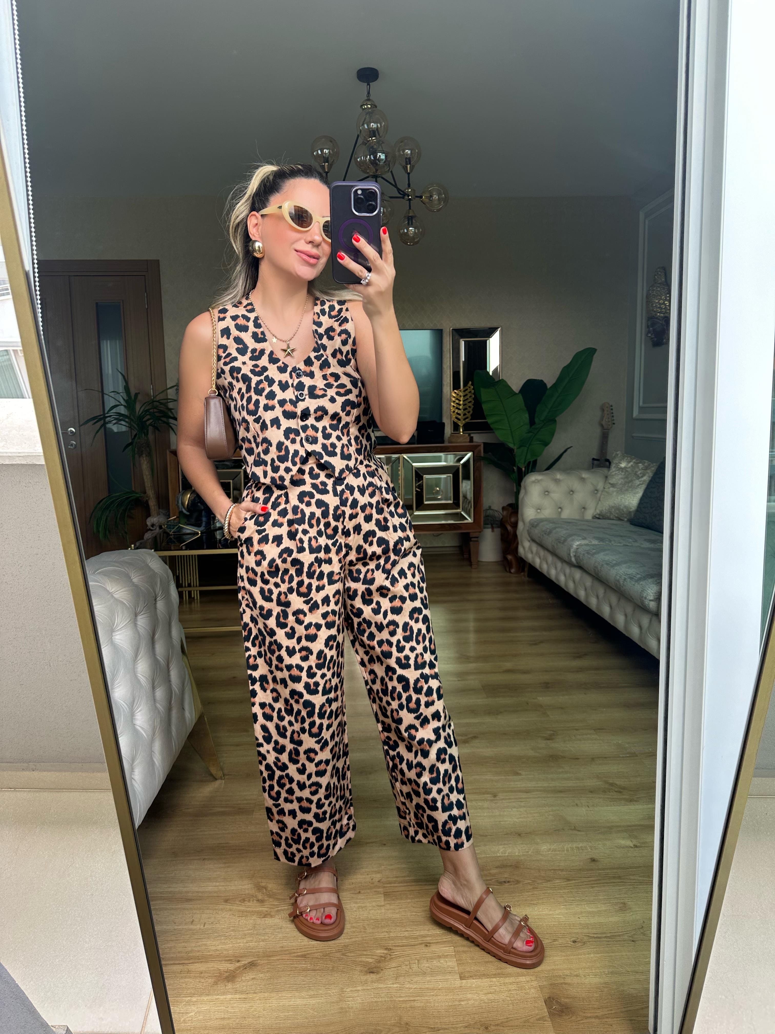8558 Leopar Yelek Takım