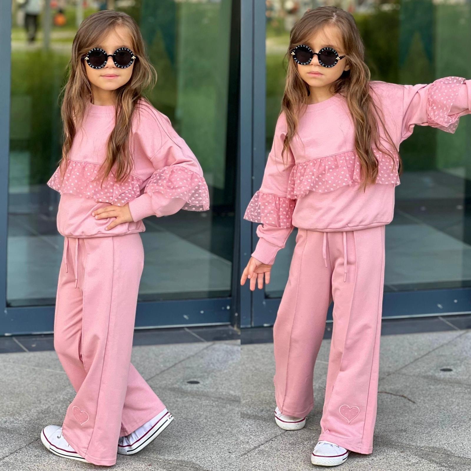 8785 Kids Tül Detaylı İspanyol Takım 3-4/9-10 Yaş