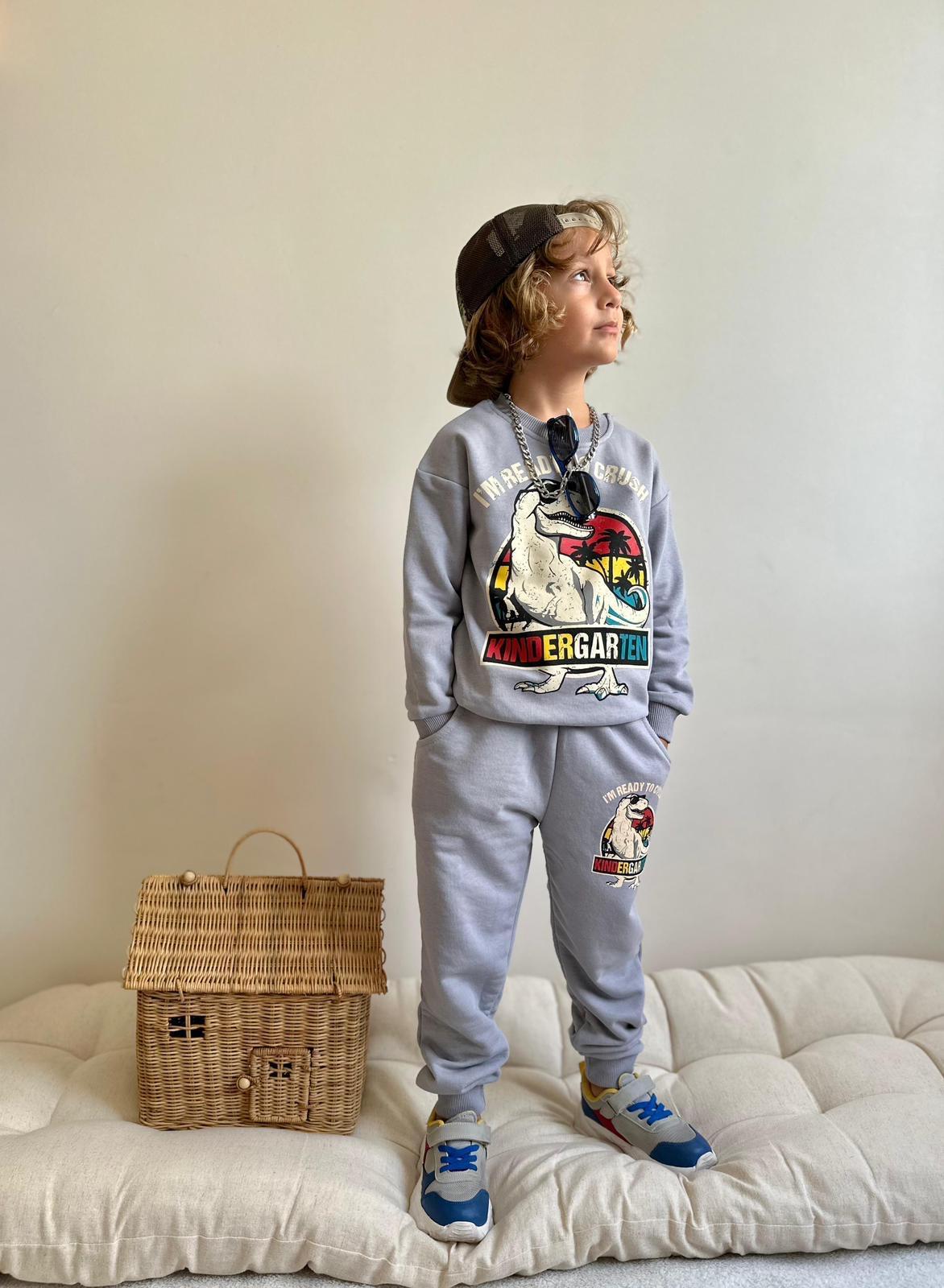 8798 Kids Kindergarten Baskılı Takım 3-4/9-10 Yaş