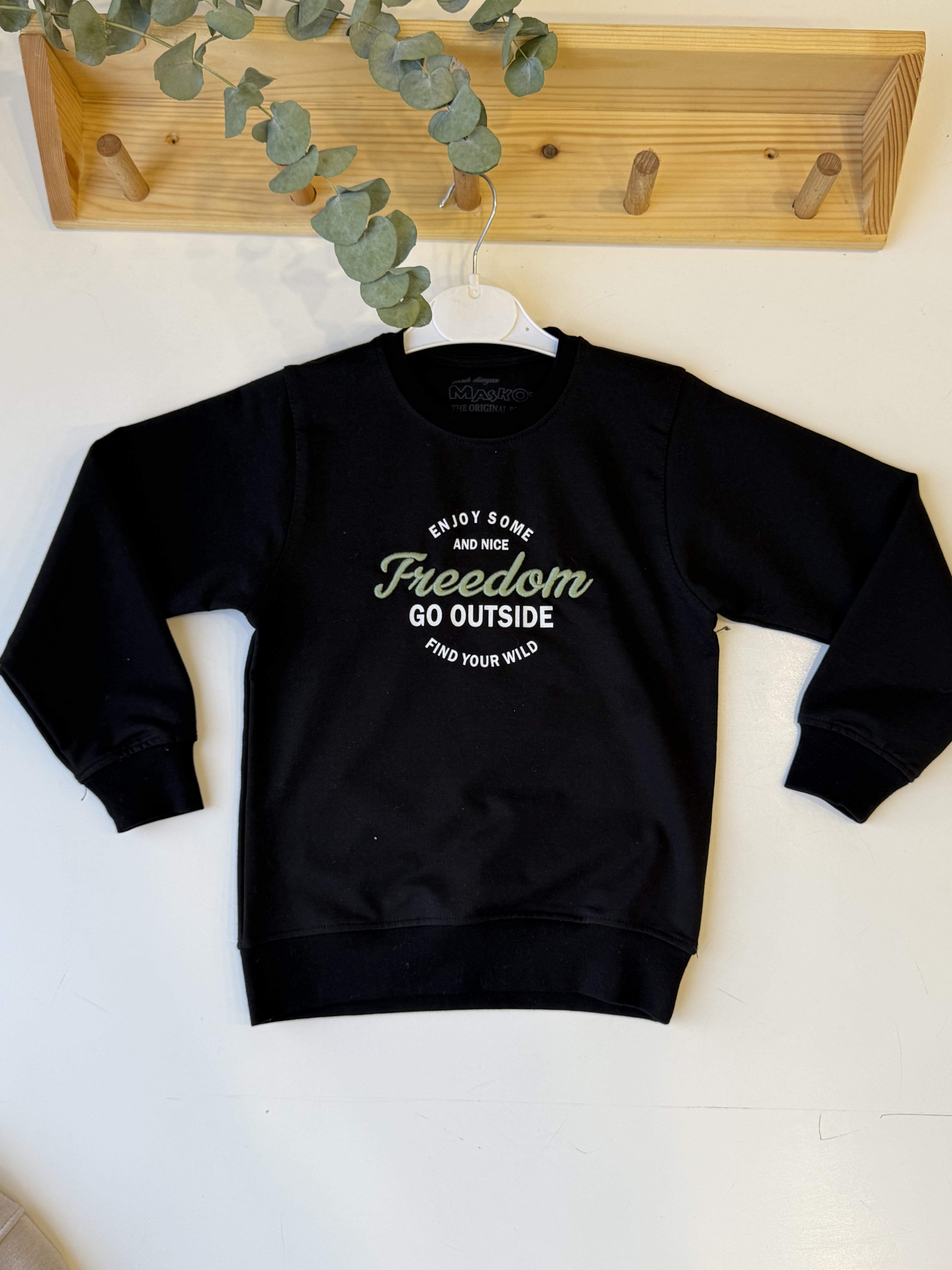 8810 Kids Enjoy Some Baskılı Sweatshirt 5-8 Yaş