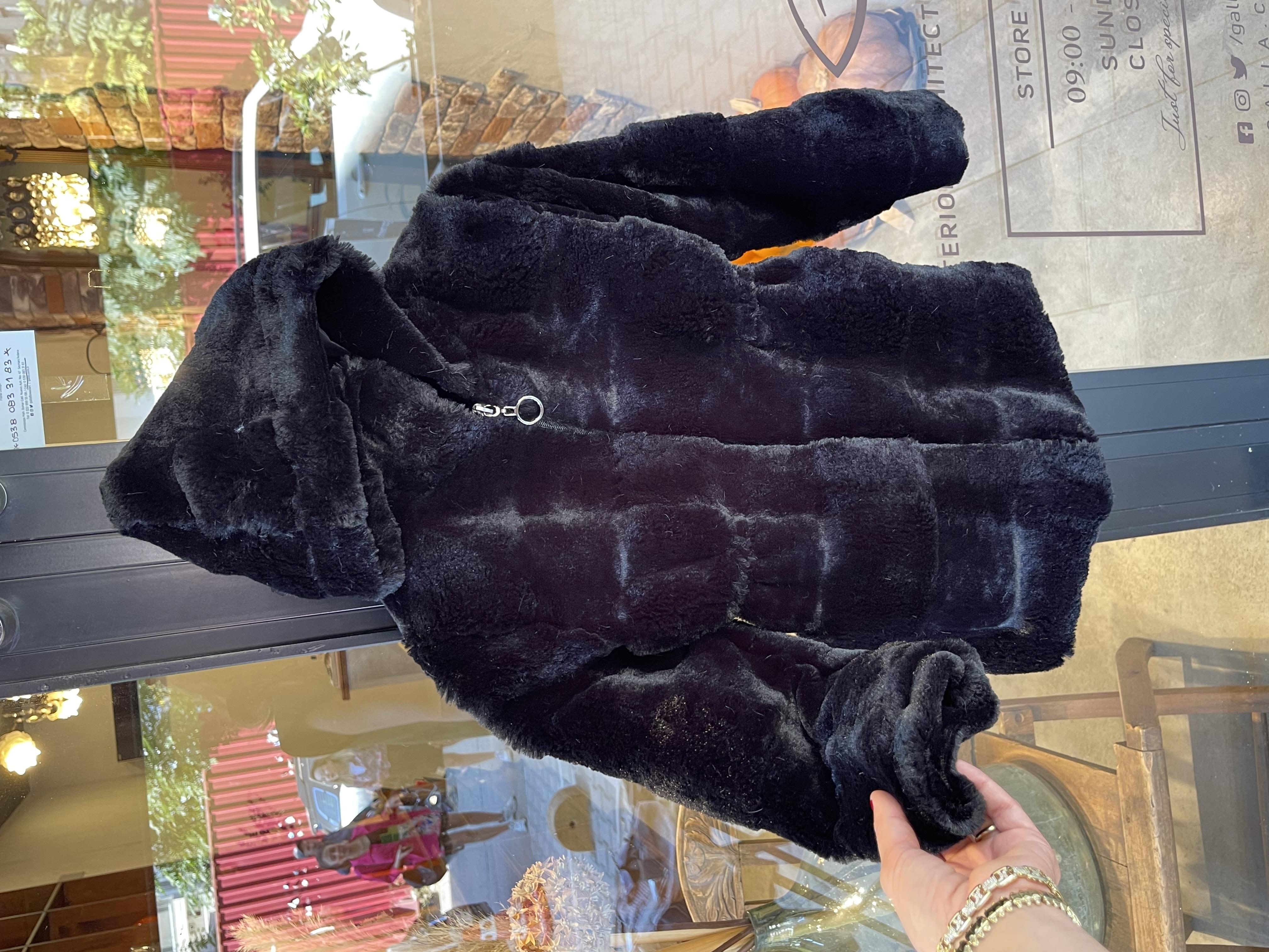 8825 Kids Kapşonlu Peluş Mont 6-7/14-15 Yaş