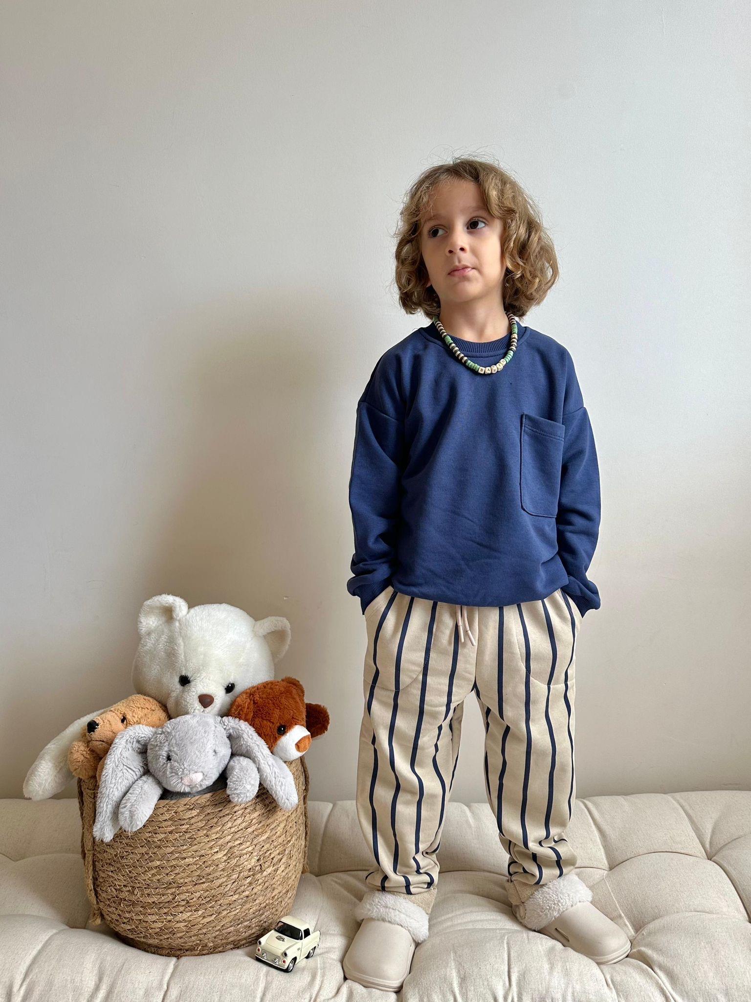 8836 Kids Altı Çizgili Takım 3-4/9-10 Yaş