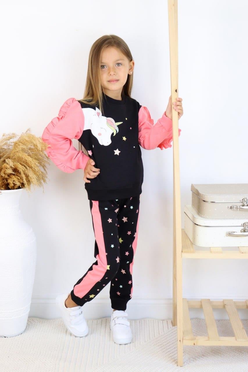 8849 Kids Unicorn Baskılı Takım 1-2/5-6 Yaş