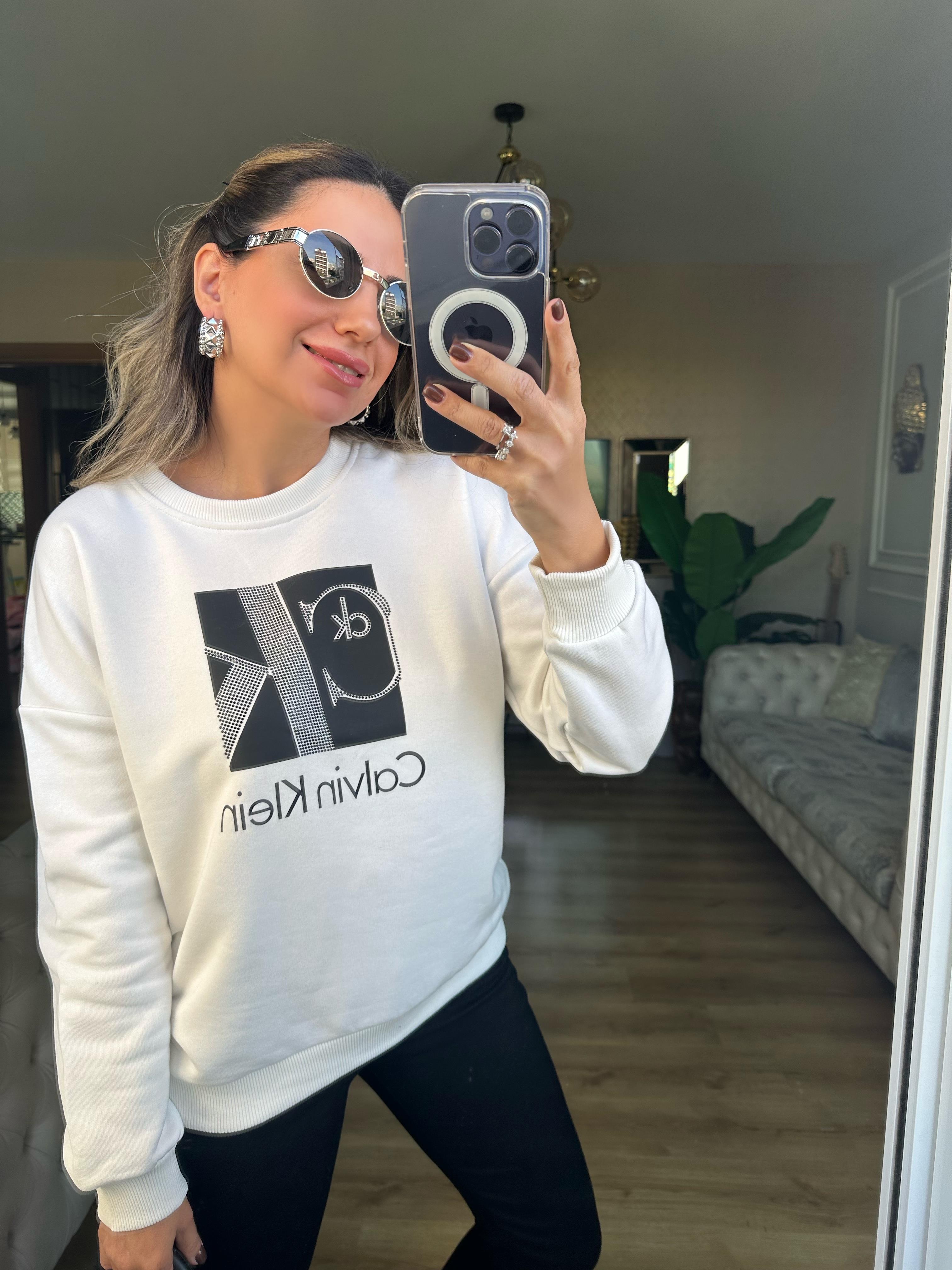 8878 Ck Taşlı Sweatshirt
