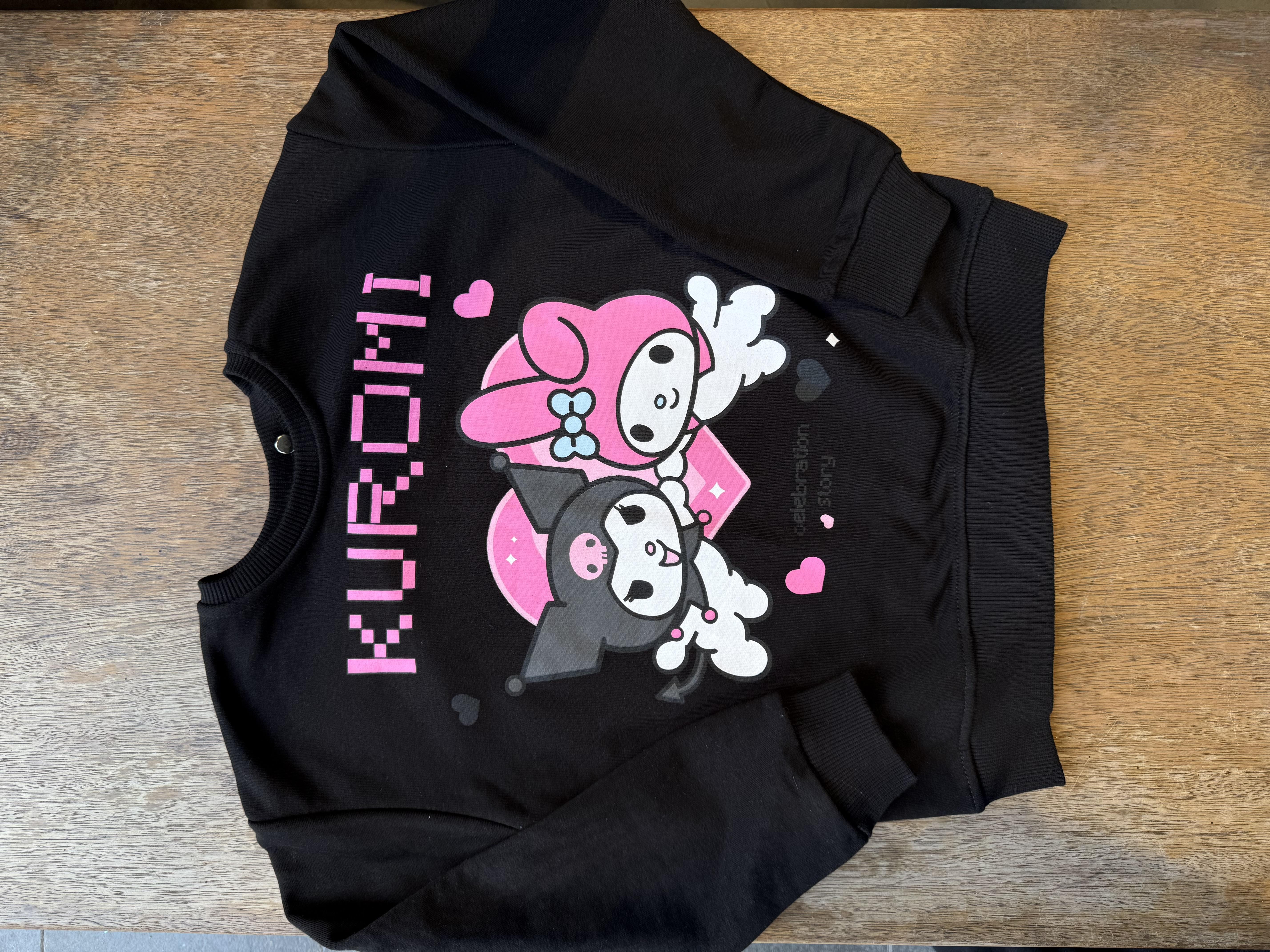 9140 Kids Kuromi Sweatshirt 5-6/13-14 Yaş