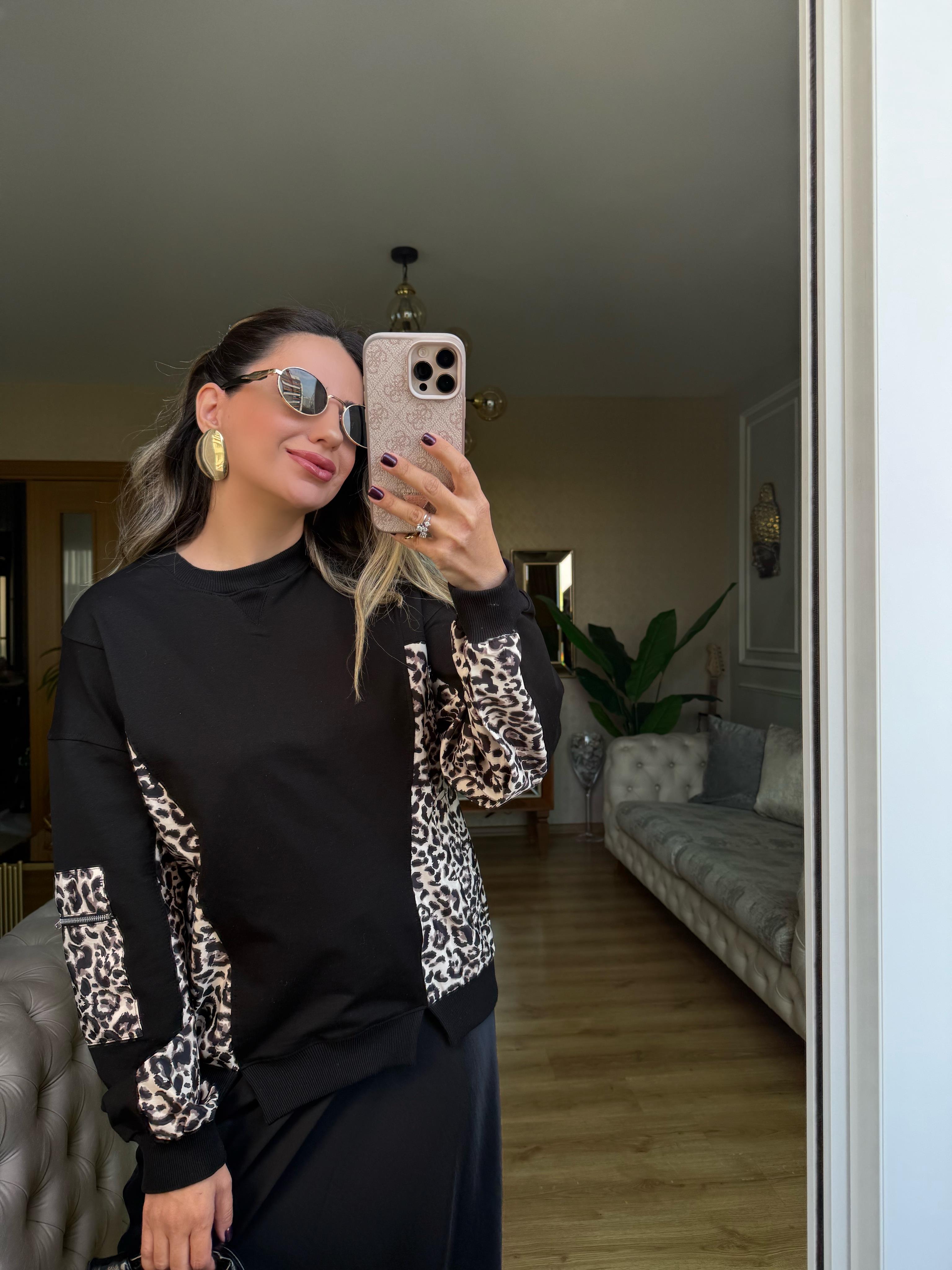9270 Leopar Garnili Sweatshirt