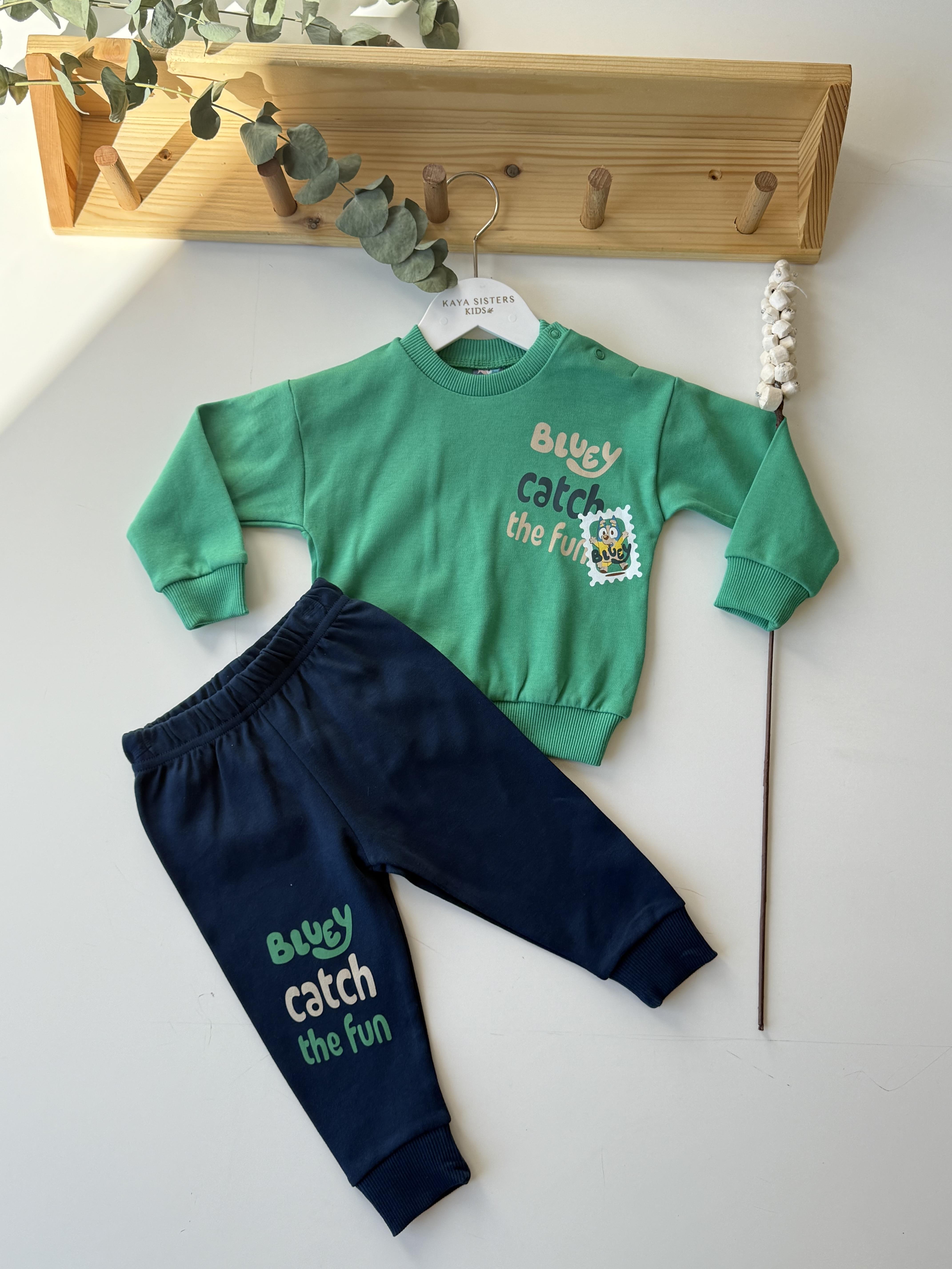 9276 Kids Bluey Baskılı Takım 9 ay/2 Yaş