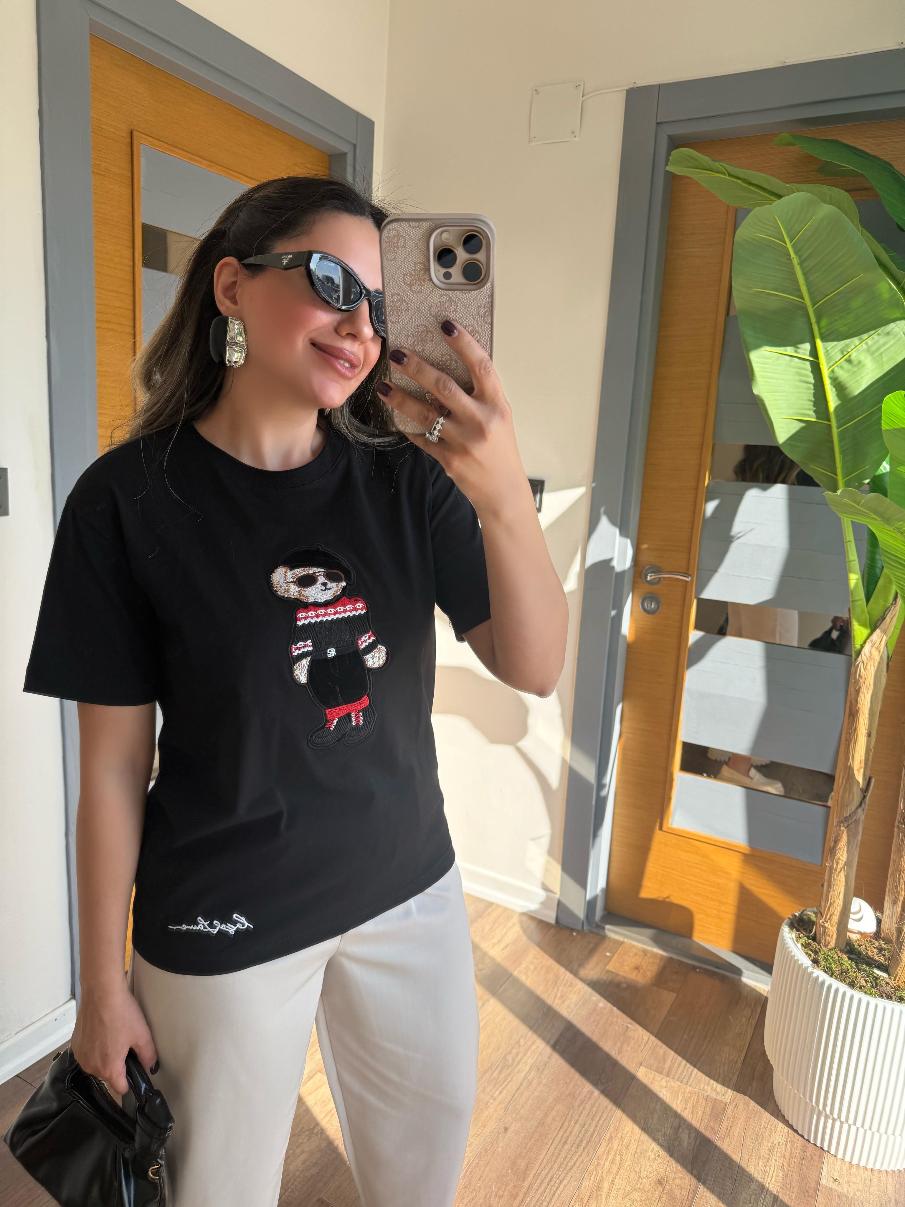 9304 Ayıcık Baskılı Orj Marka Tshirt