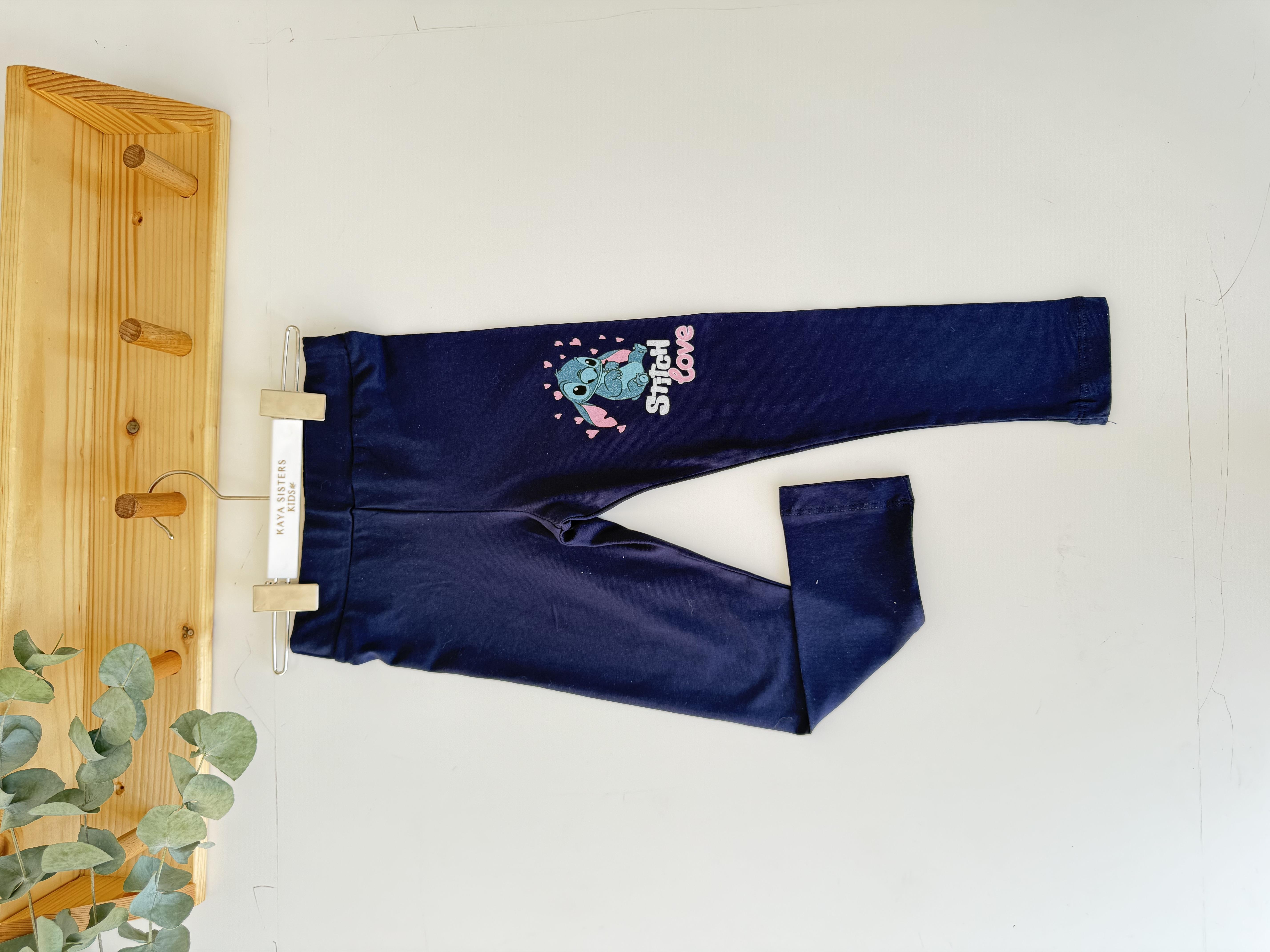 9367 Kids Stitch Baskılı Tayt 4-9 Yaş